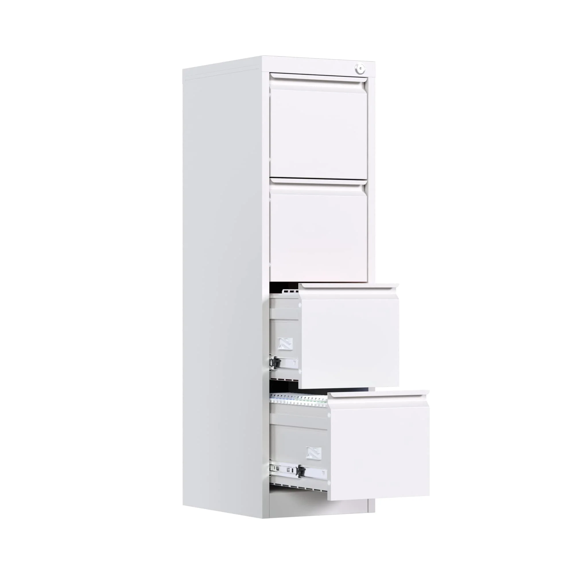 SUPEER 4 Drawer File Cabinet , Metal Vertical File Storage Cabinet with Lock, Office Home Steel Vertical File Cabinet for A4 Letter /Legal Size, 14.96