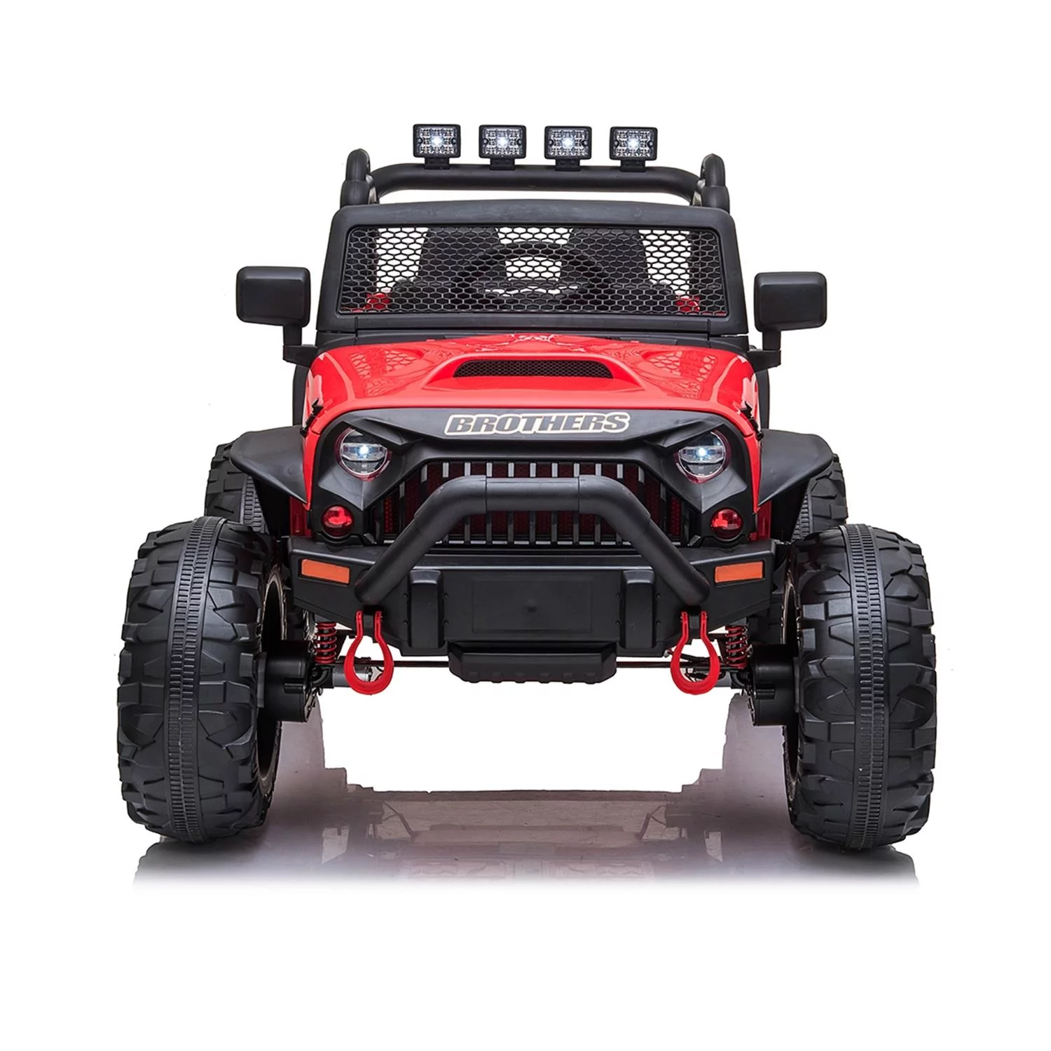 CIPACHO 24 V Double Drive Children Ride On Truck Car for Kids with Parent Remote Control, Electron Assisted Steering Wheel, Music Board, Bluetooth, MP3, Red - Womvr