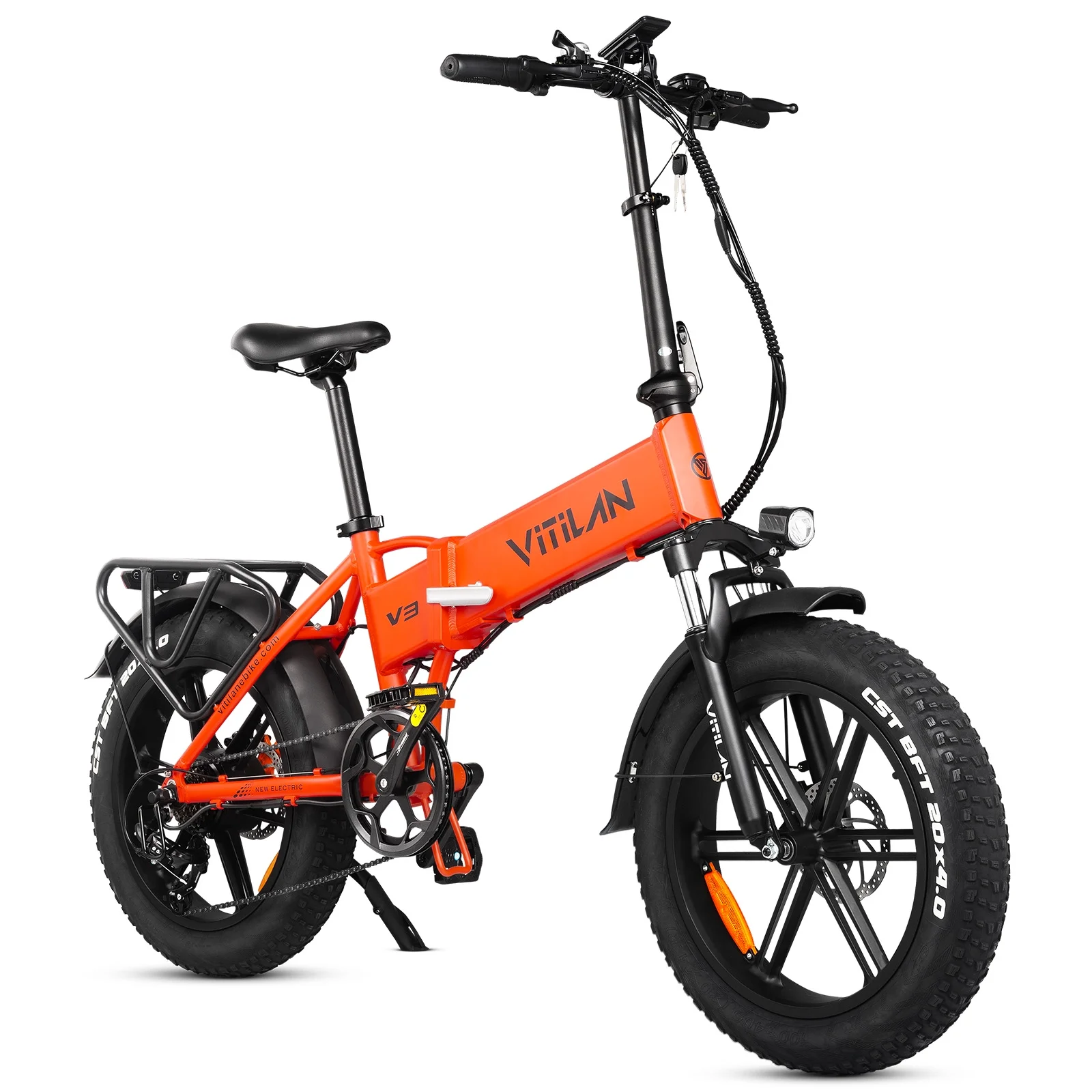 VITILAN V3 2.0 Electric Bike for Adults 750W Folding Electric Bike 20 Inch 4.0 Fat Tire Bikes Mountain Beach Snow Bike 48V 13AH Removable Battery Electric Bike - Womvr