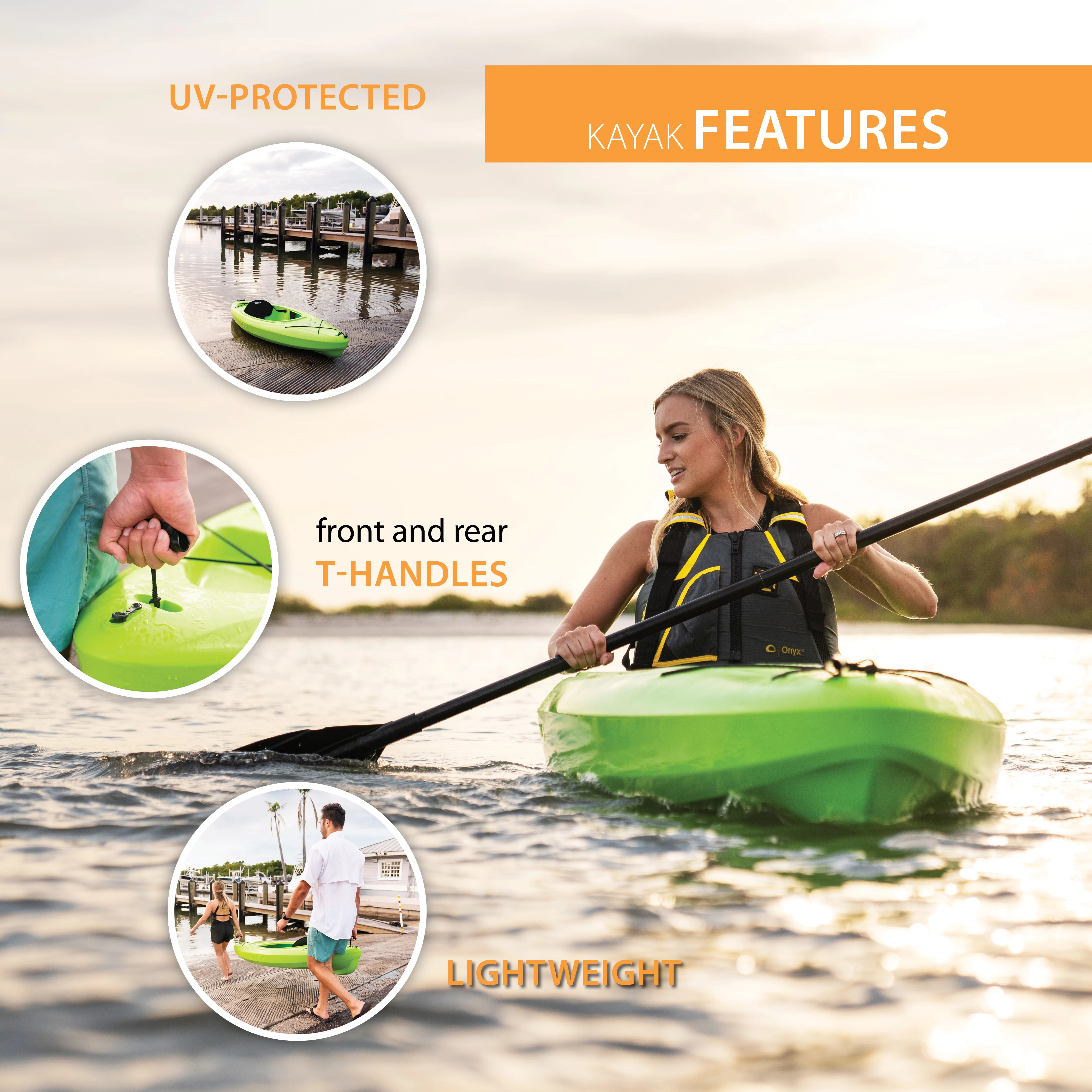 Lifetime Pacer 8 ft. Sit-Inside Kayak, Green (91032) - Womvr
