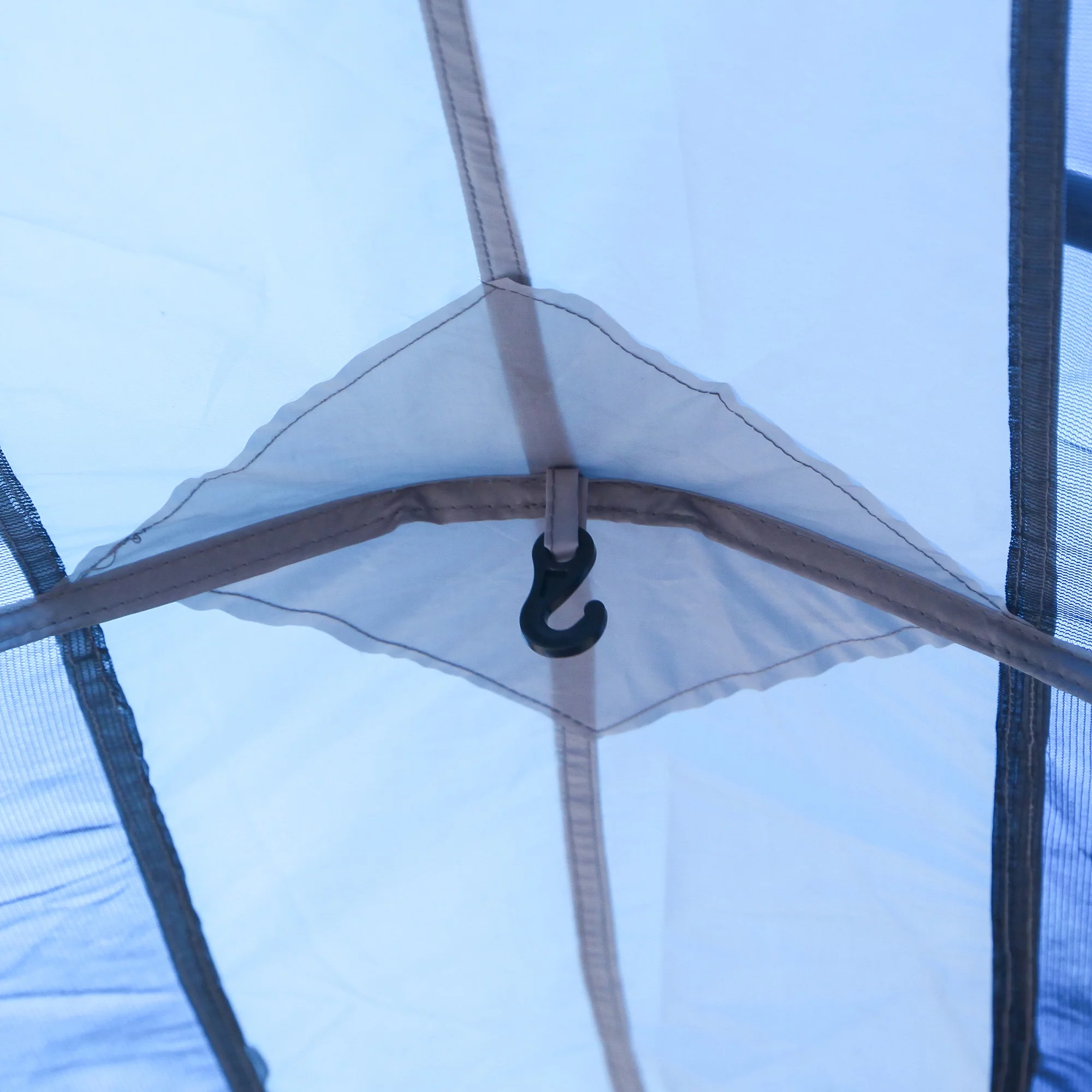 Outsunny Large Camping Tent 10-Person with Rain Cover, Family Tent, Blue - Womvr