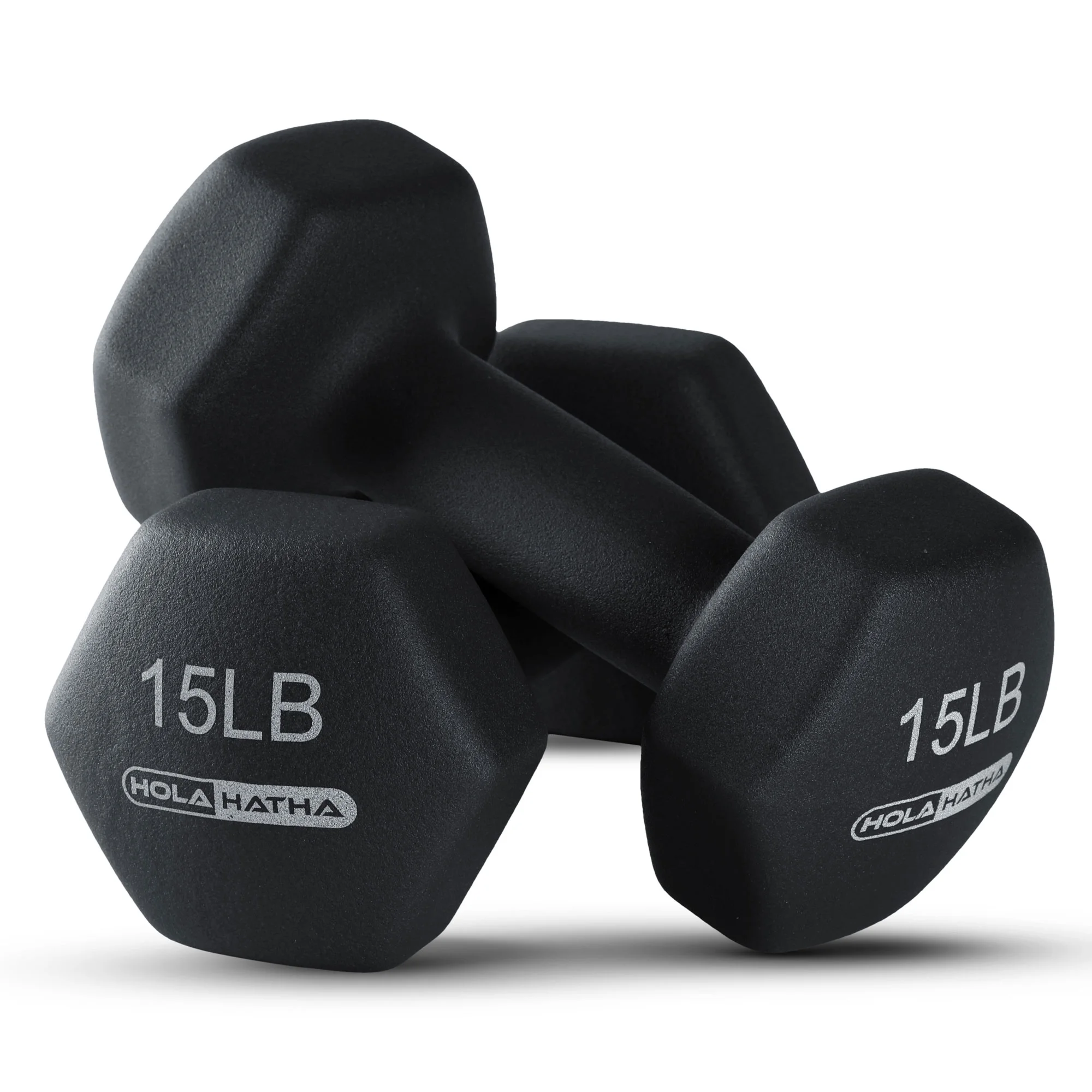 HolaHatha 3, 5, and 8 Pound Dumbbell Hand Weight Set with Storage Rack, Multi - Womvr