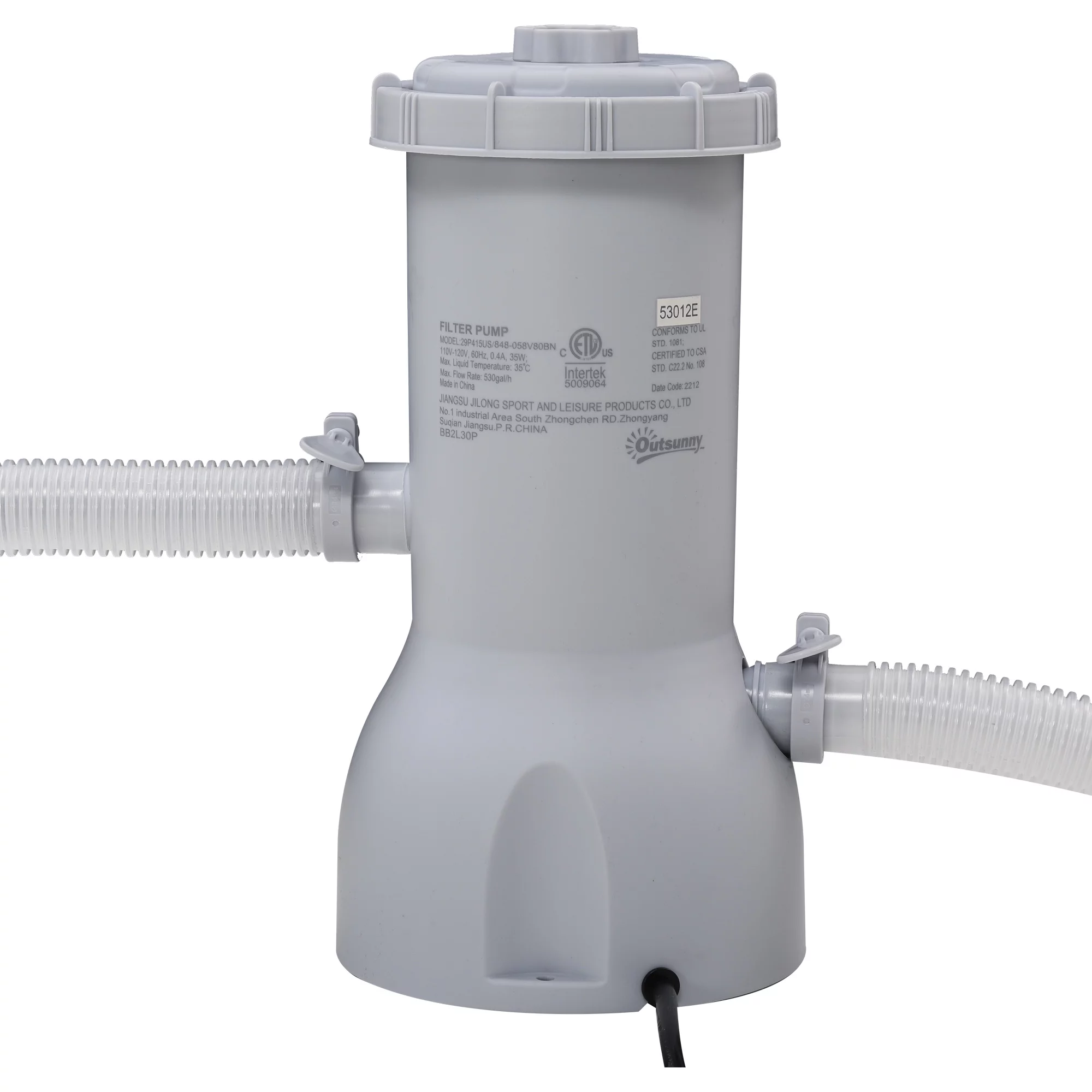 Outsunny Above Ground Swimming Pool, Non-Inflatable Frame Pool, Brown - Womvr