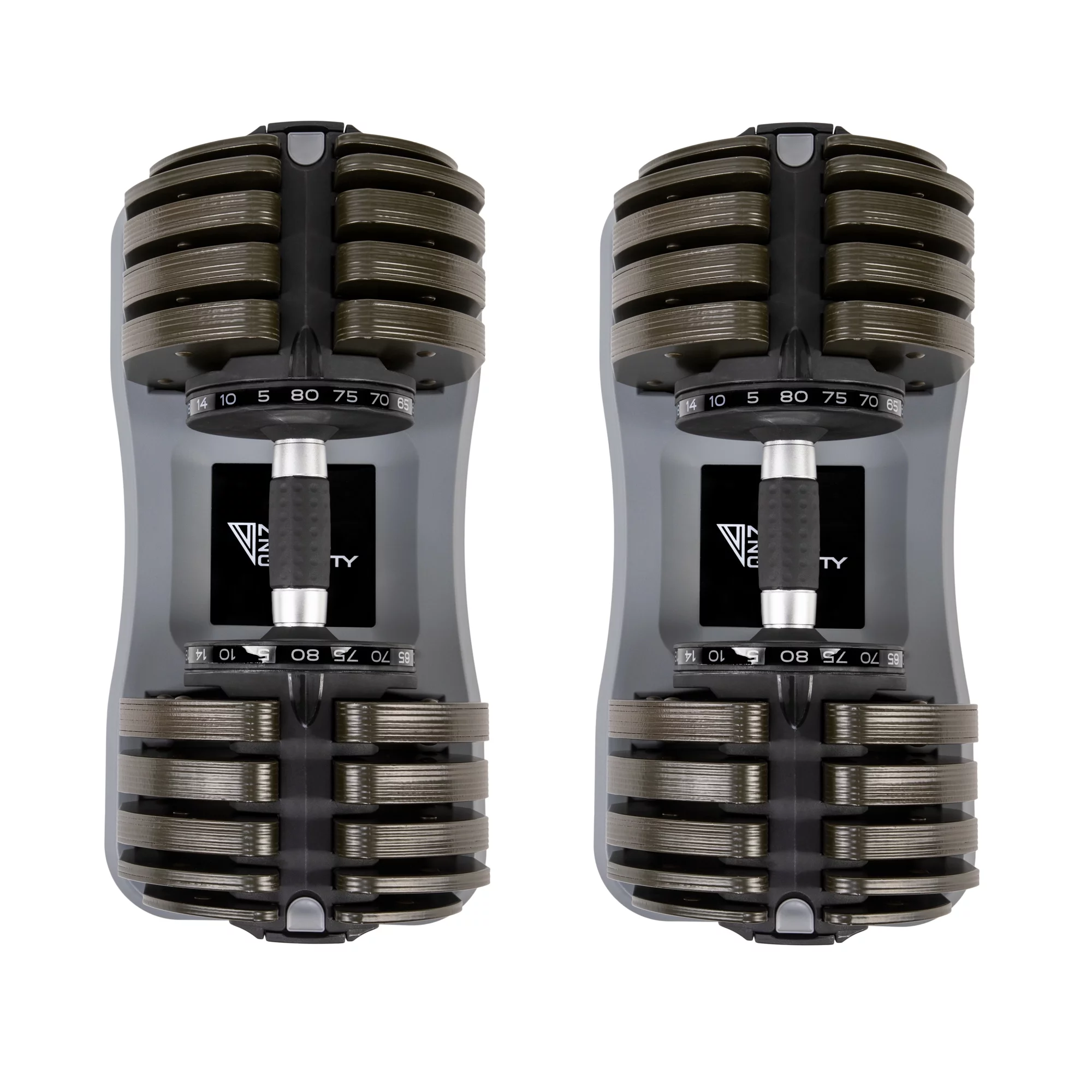 NZG PowerDyne 80lbs Adjustable Dumbbell Weight Set (Coal) - Womvr