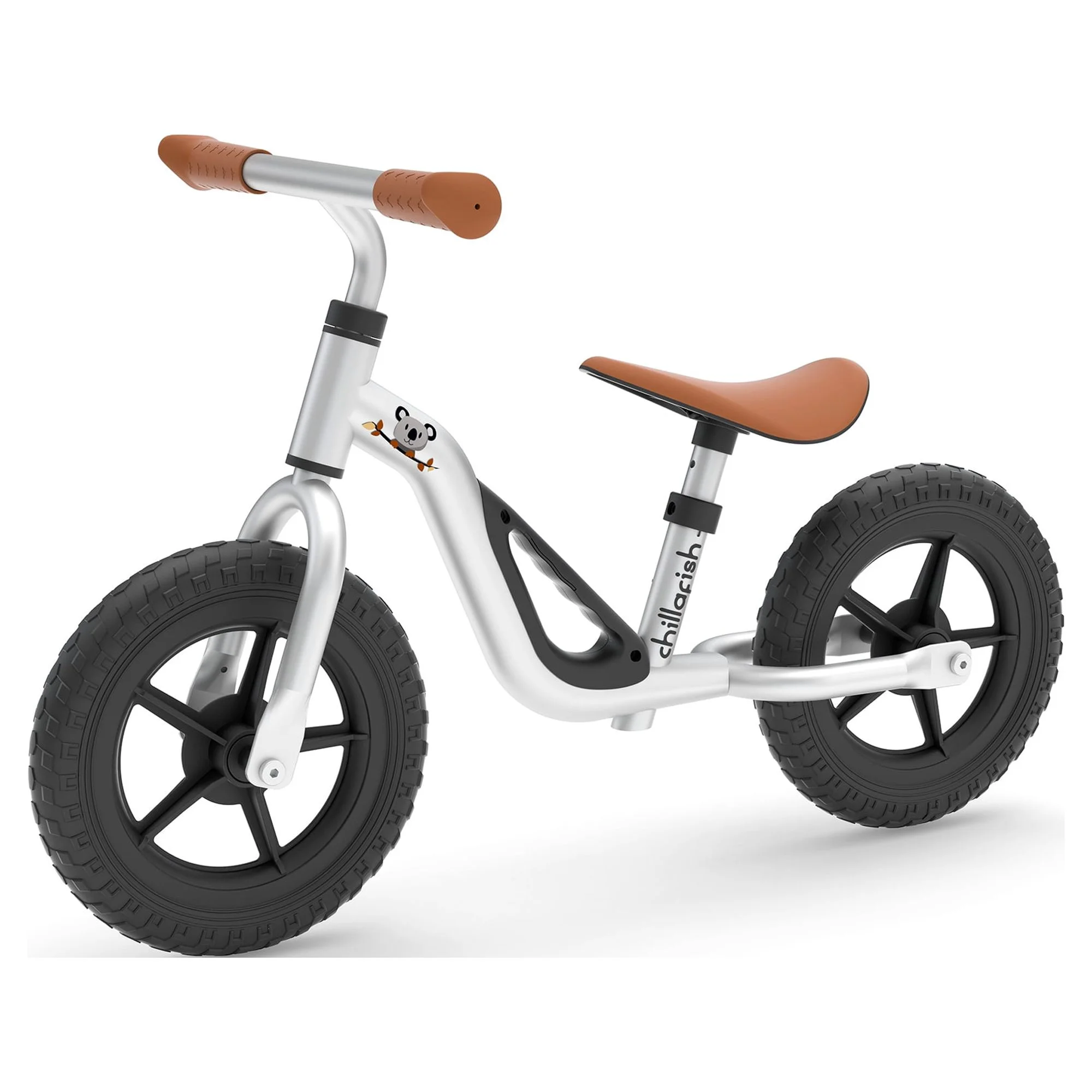 Chillafish Charlie lightweight toddler balance bike with carry handle, adjustable seat and handlebar, puncture-proof 10-inch wheels, for kids 18-48 months, Red - Womvr