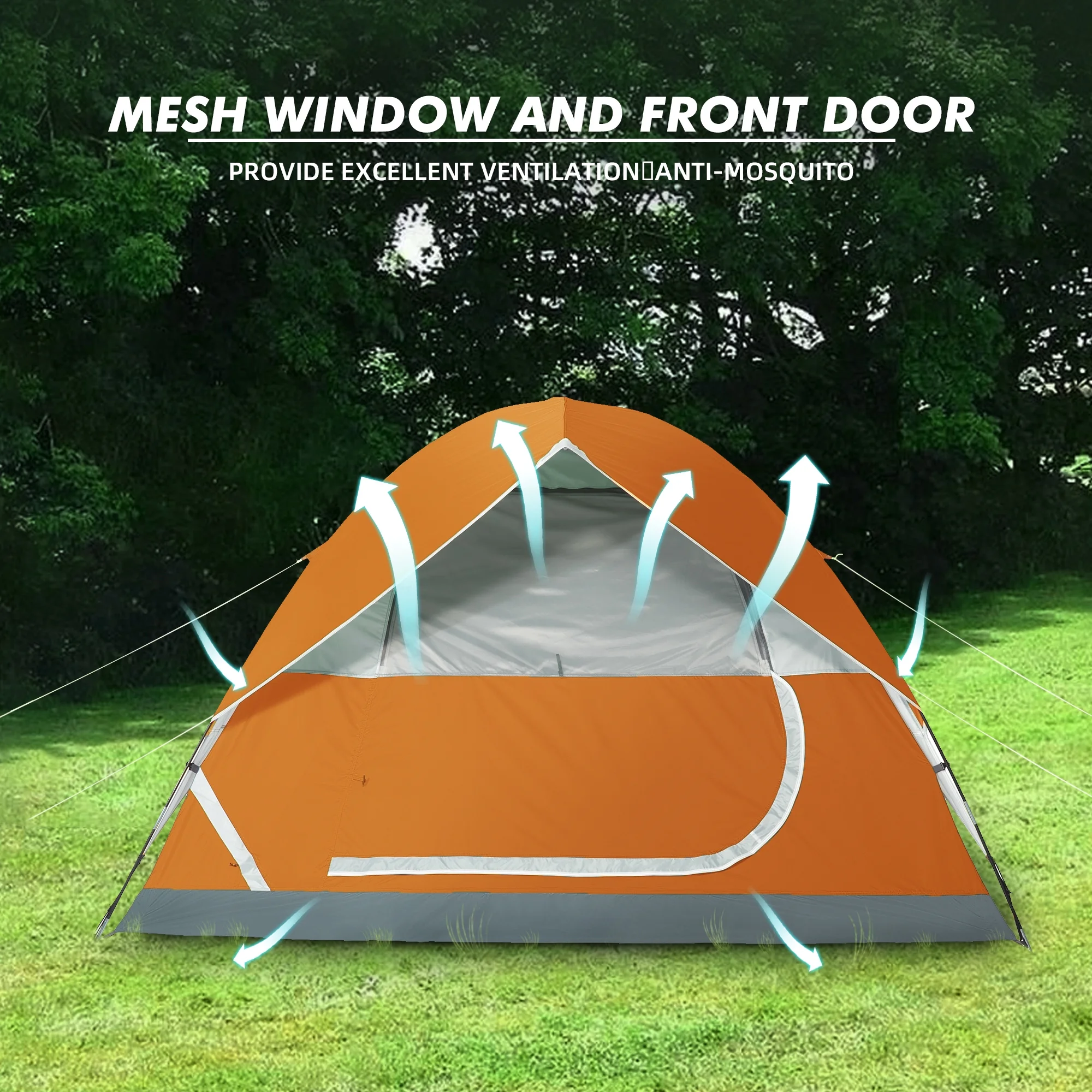 Camel Crown Camping Tent Waterproof 5-6 Person Tent for Camping Outdoor Backpacking Tents Lightweight Dome Tent Windproof Emergency Tent Easy Up Tents with Carry Bag - Womvr