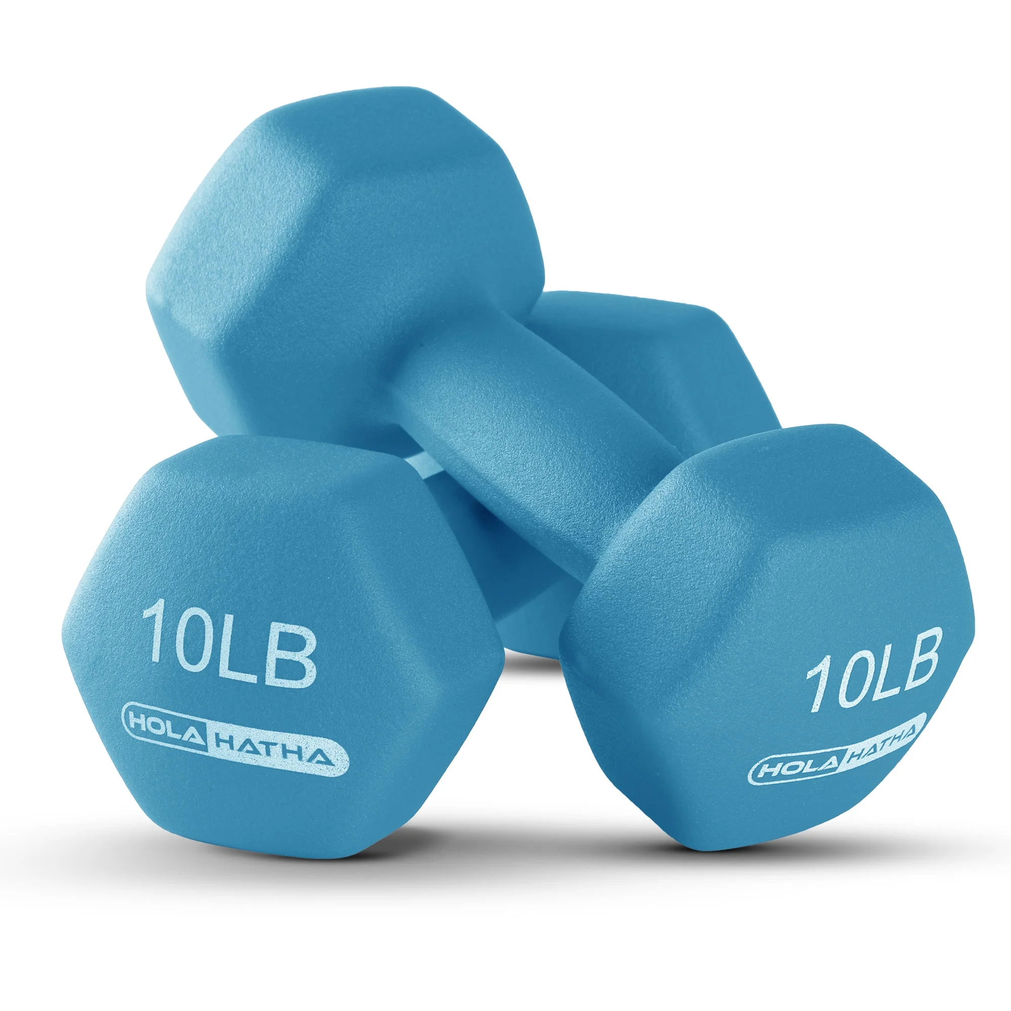 HolaHatha 3, 5, and 8 Pound Dumbbell Hand Weight Set with Storage Rack, Multi - Womvr