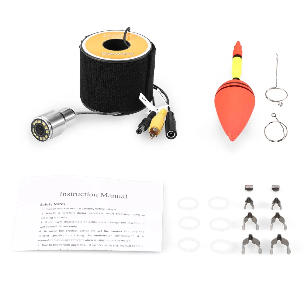 Nebublu Underwater Fishing Camera, 12 LEDs Night Vision Waterproof Camera - Must-Have for Boat and Ice Fishing, 15m/30m/50m Cable Included - Womvr