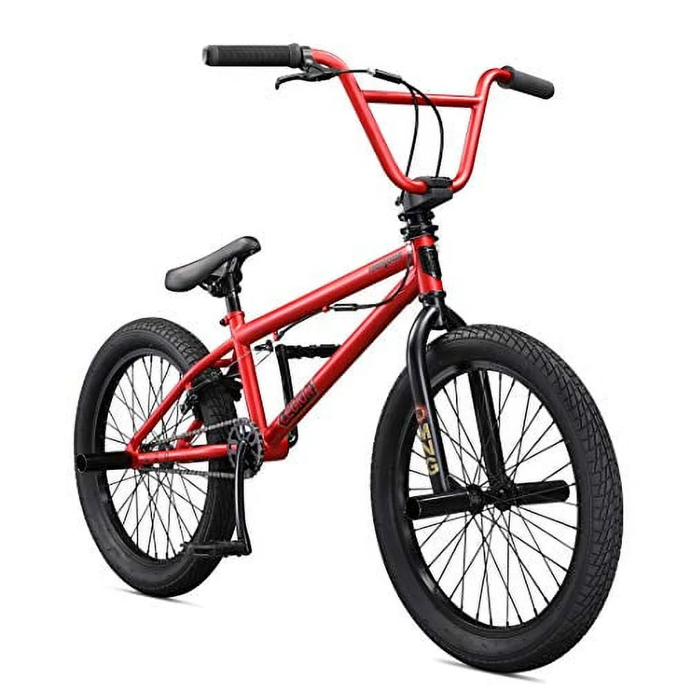Mongoose Legion L20 Freestyle BMX Bike Line for Beginner-Level to Advanced Riders, Steel Frame, 20-Inch Wheels, Black - Womvr