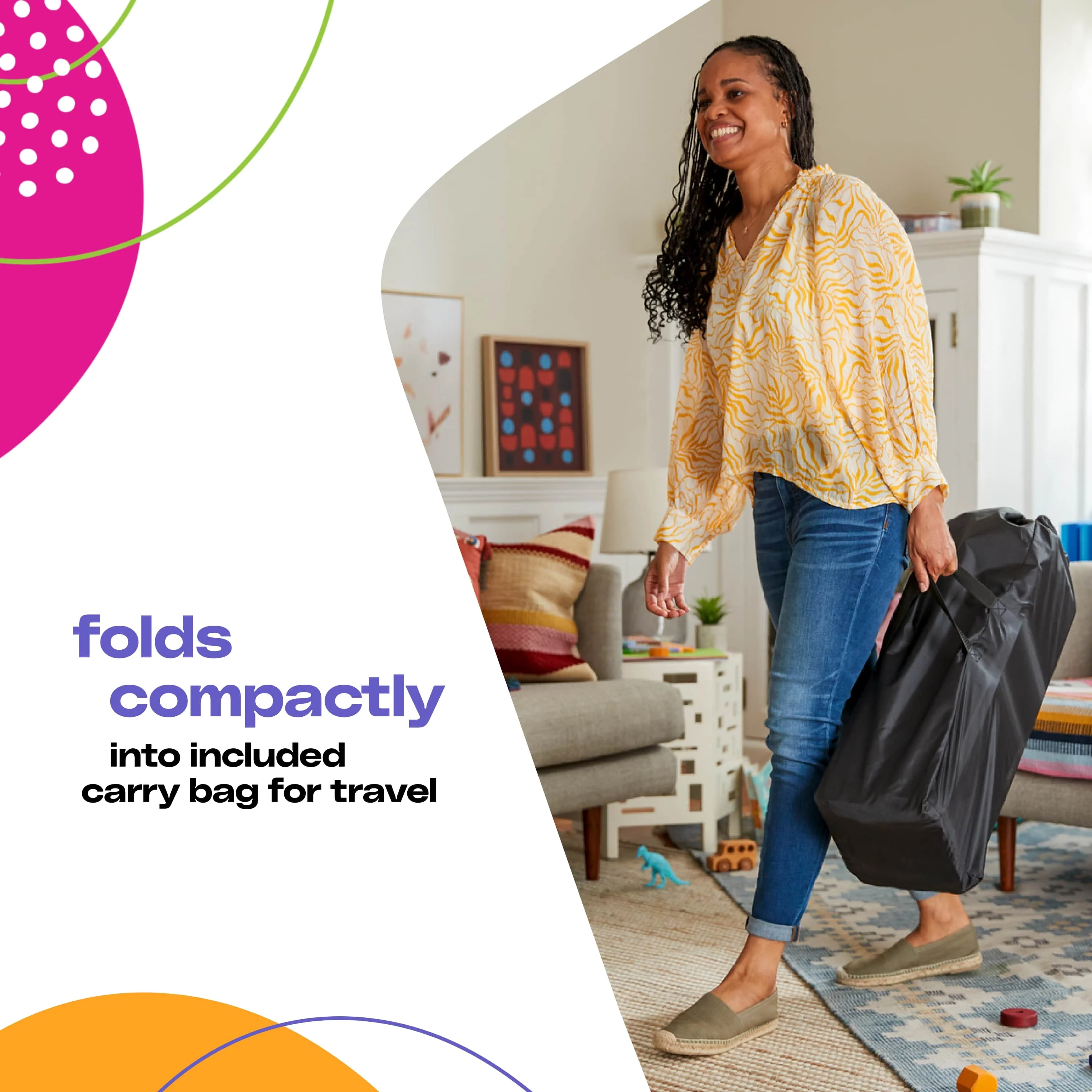 Cosco Kids Funsport Portable Compact Baby Play Yard, Zuri - Womvr