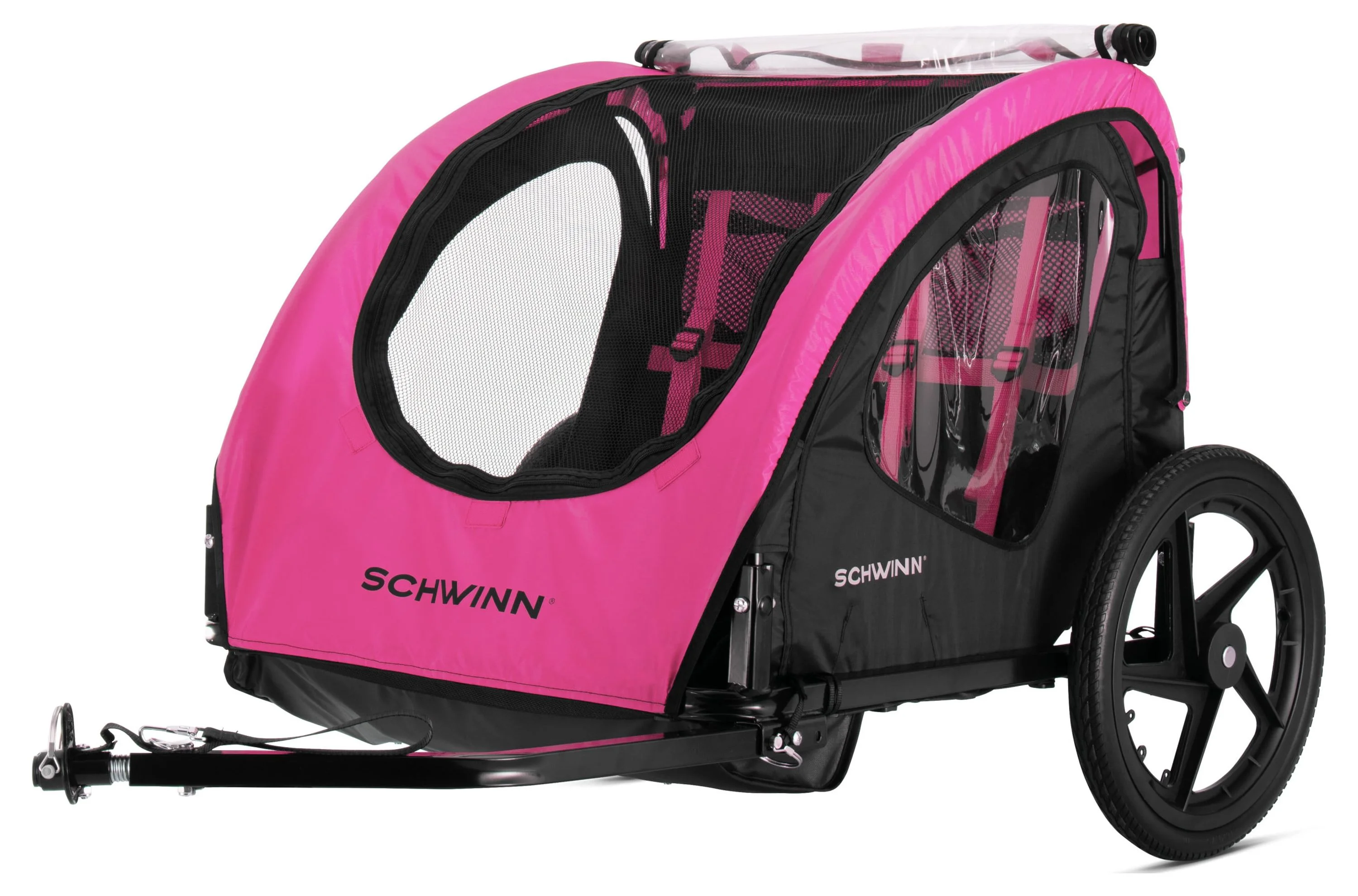 Schwinn Shuttle Foldable Bike Trailer for 2 Passengers, Blue & Black - Womvr
