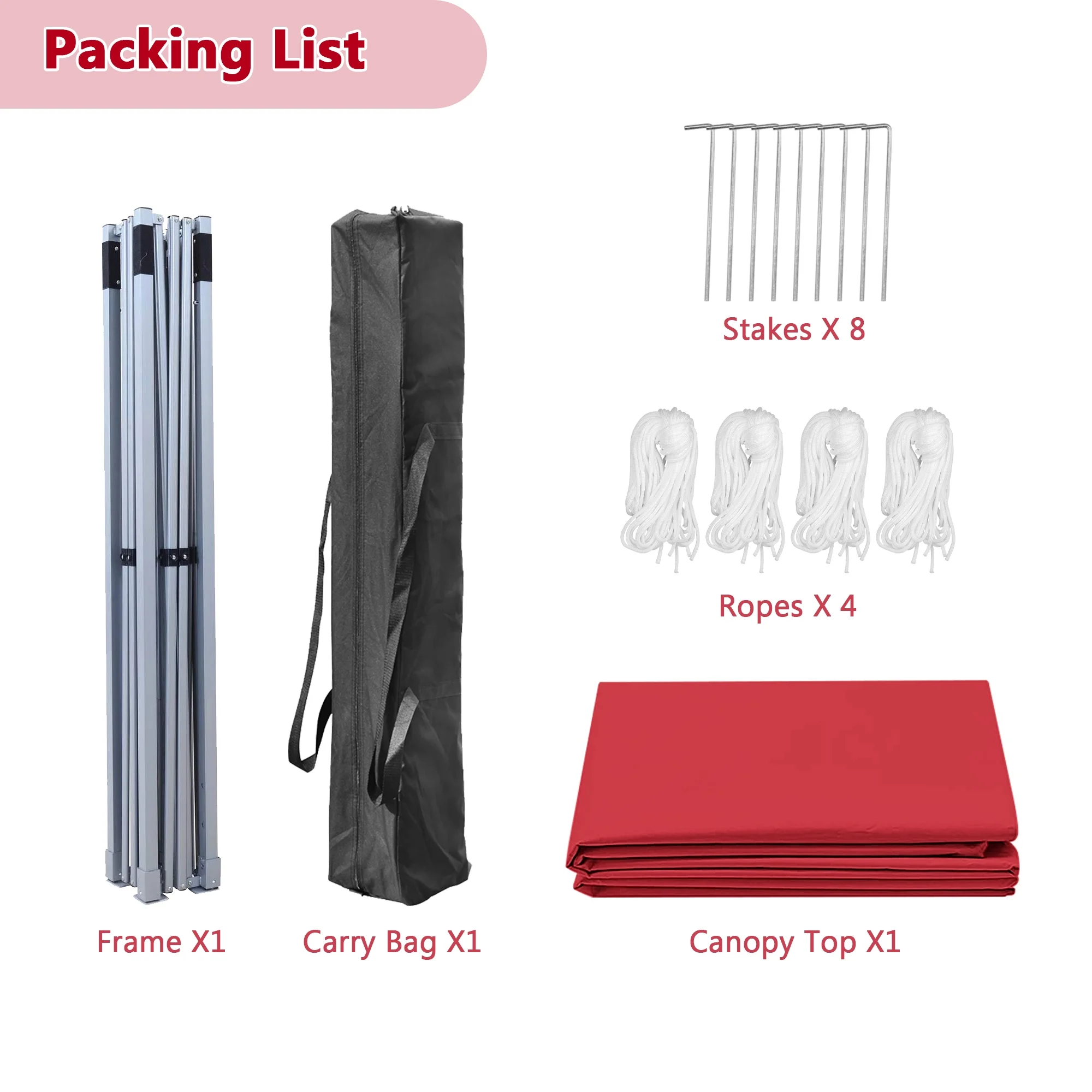 Outdoor Basics 10 ft x 10 ft Pop Up Canopy Tent with Carry Bag, Shade Canopy, Great for Picnic, Yard, Beach, Park, Camping, White - Womvr