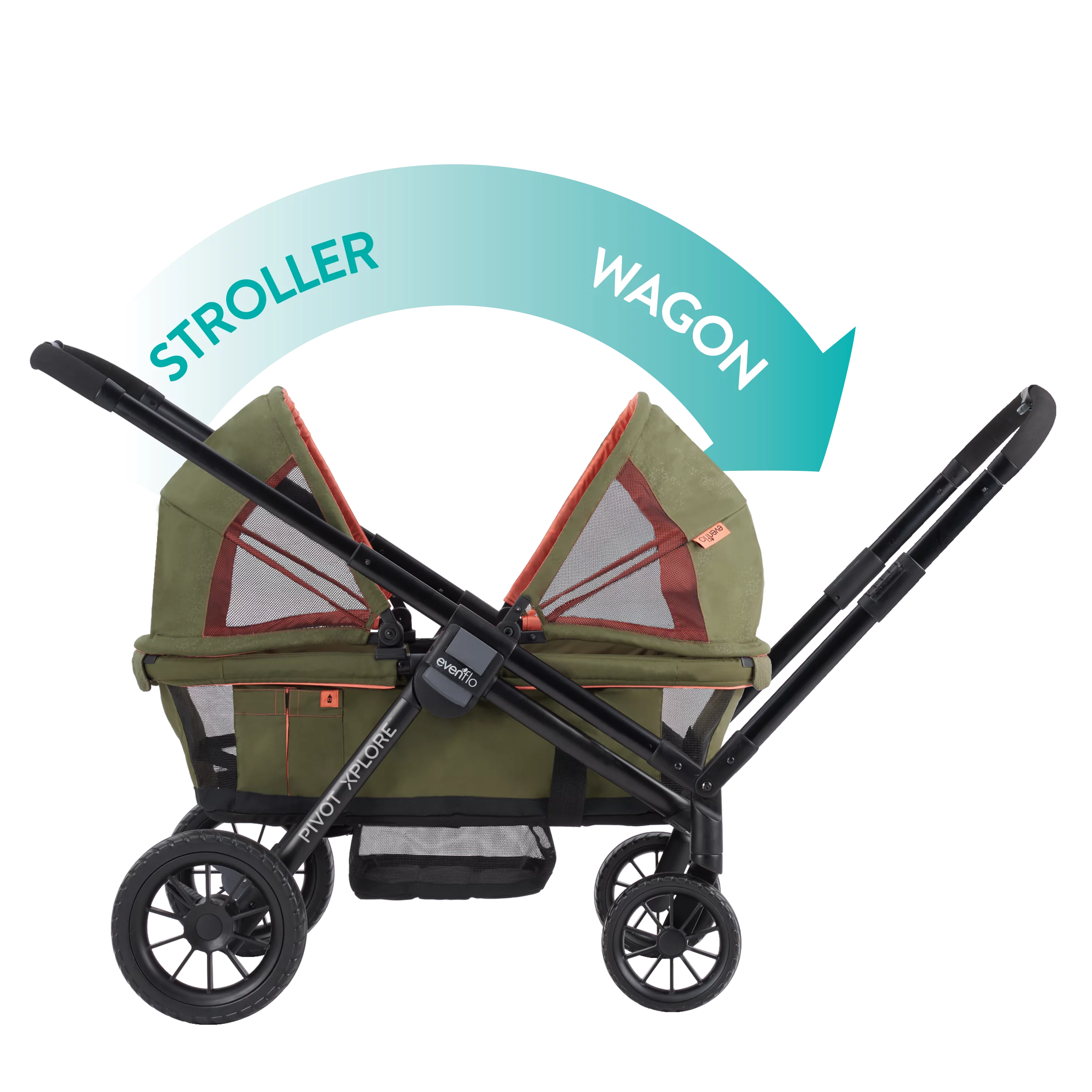 Evenflo Pivot Xplore All Terrain Stroller Wagon, Adventurer, Unisex, 6 Months - 5 Years - Womvr