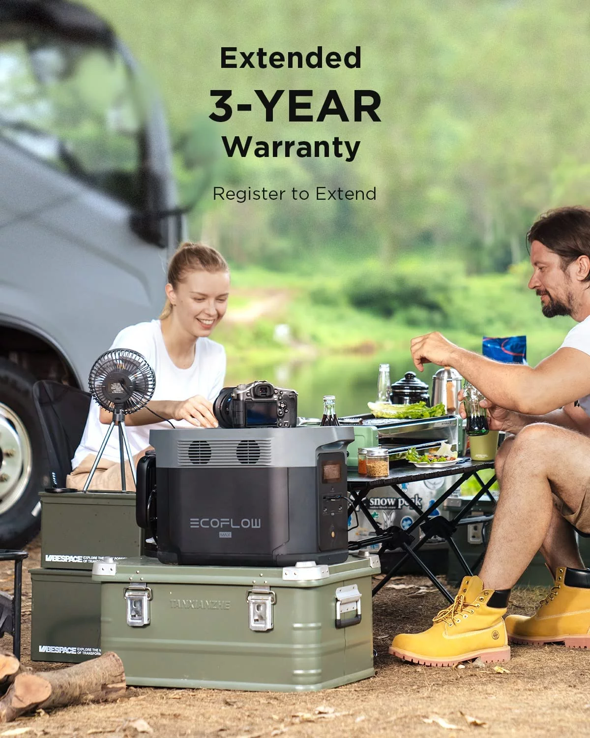 EcoFlow DELTA Max 1600 Portable Power Station 1612Wh Capacity,Solar Generator 2000W AC Output for Outdoor Camping,Home Backup,Emergency,RV,off-Grid - Womvr