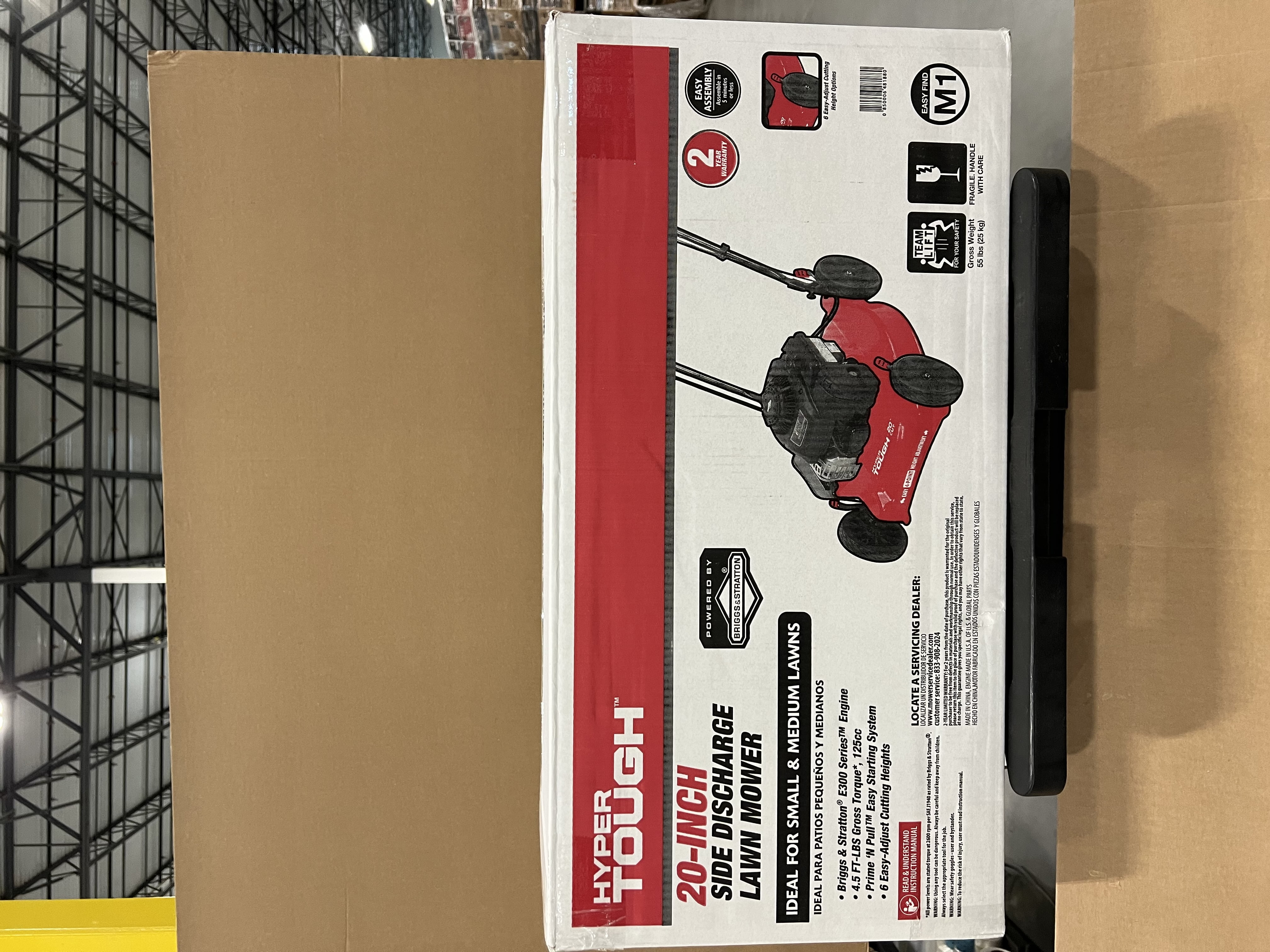 Hyper Tough 20-inch 125cc Gas Push Mower with Briggs & Stratton Engine - Womvr