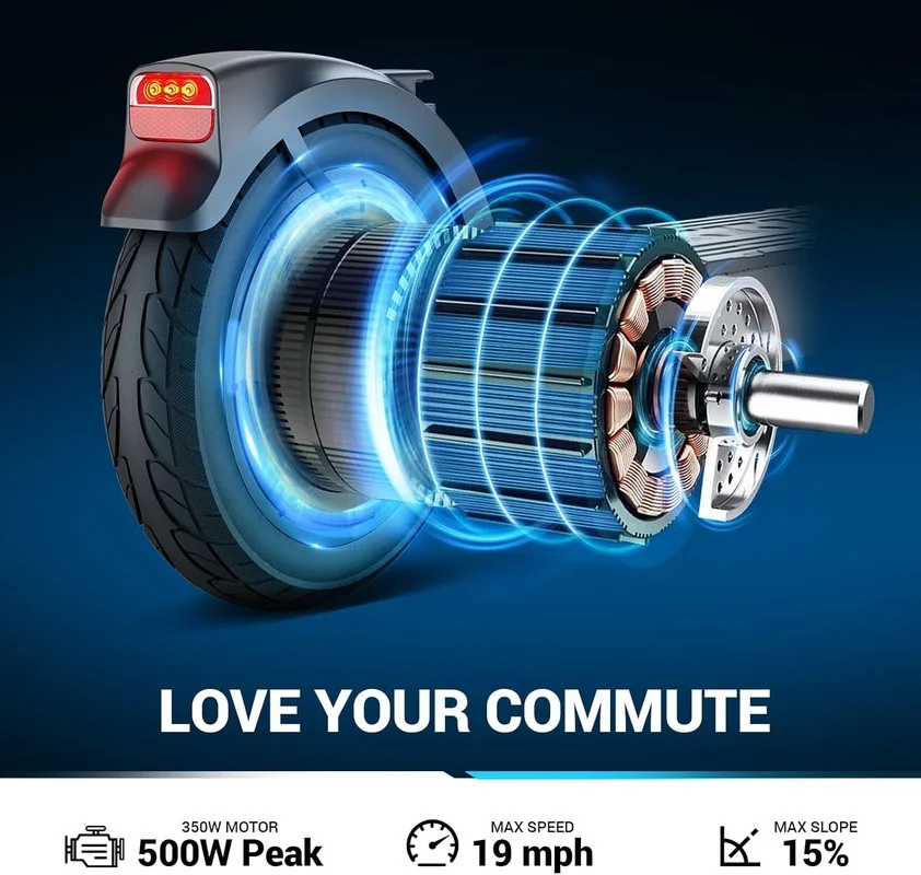 SISIGAD Electric Scooter for Adults, Peak 500W Motor, 8.5