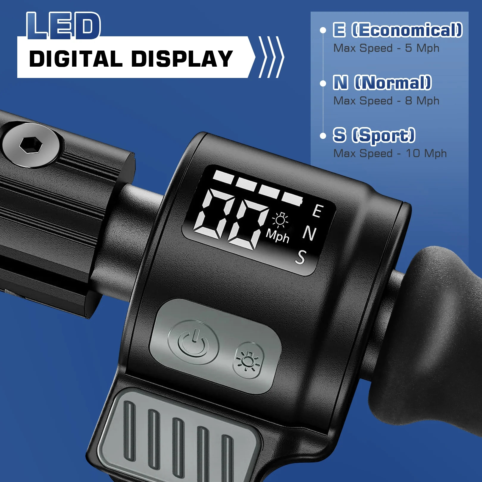 Caroma Kids Electric Scooter, 6+ Boys and Girls Safe Kick Scooter, Adjustable Speed and Handlebar - Womvr