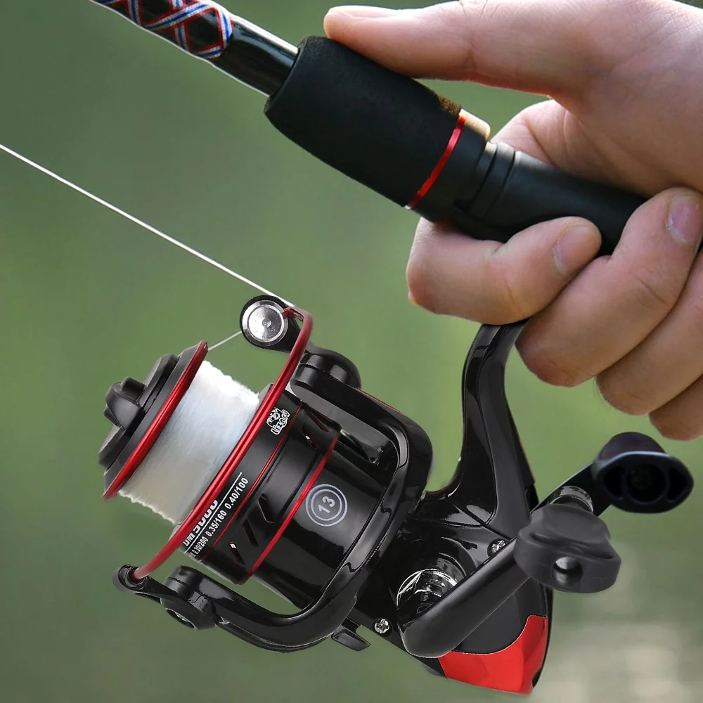Spinning Fishing Reels, Anpro New Spinning Reel with Left/Right Interchangeable Collapsible ,5.2:1 Gear Ratio Smooth 13BB, Size 2000 - Womvr