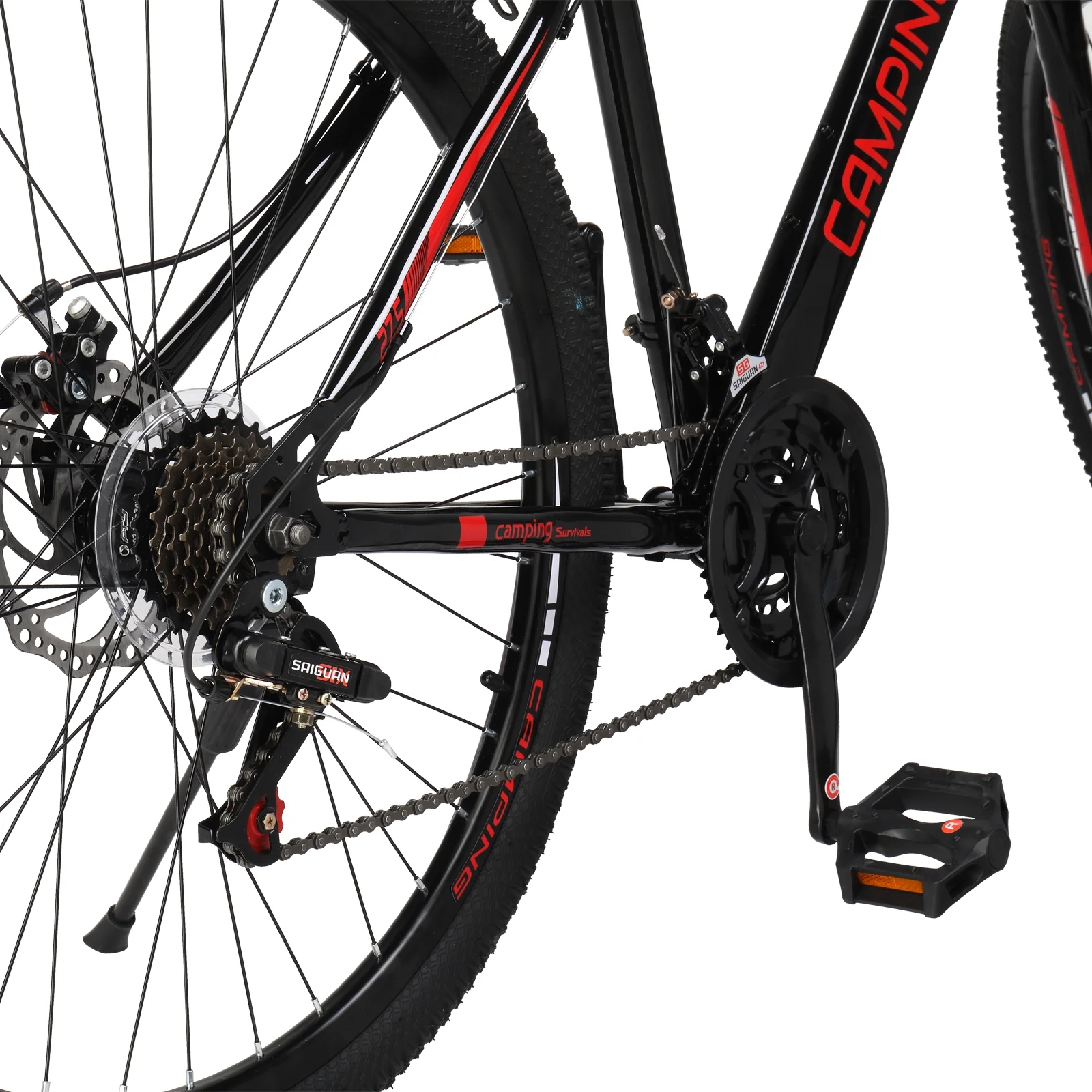 UBesGoo 27.5in Mountain Bike 21 Speed for Adult with Disc Brakes & Suspension, Black - Womvr