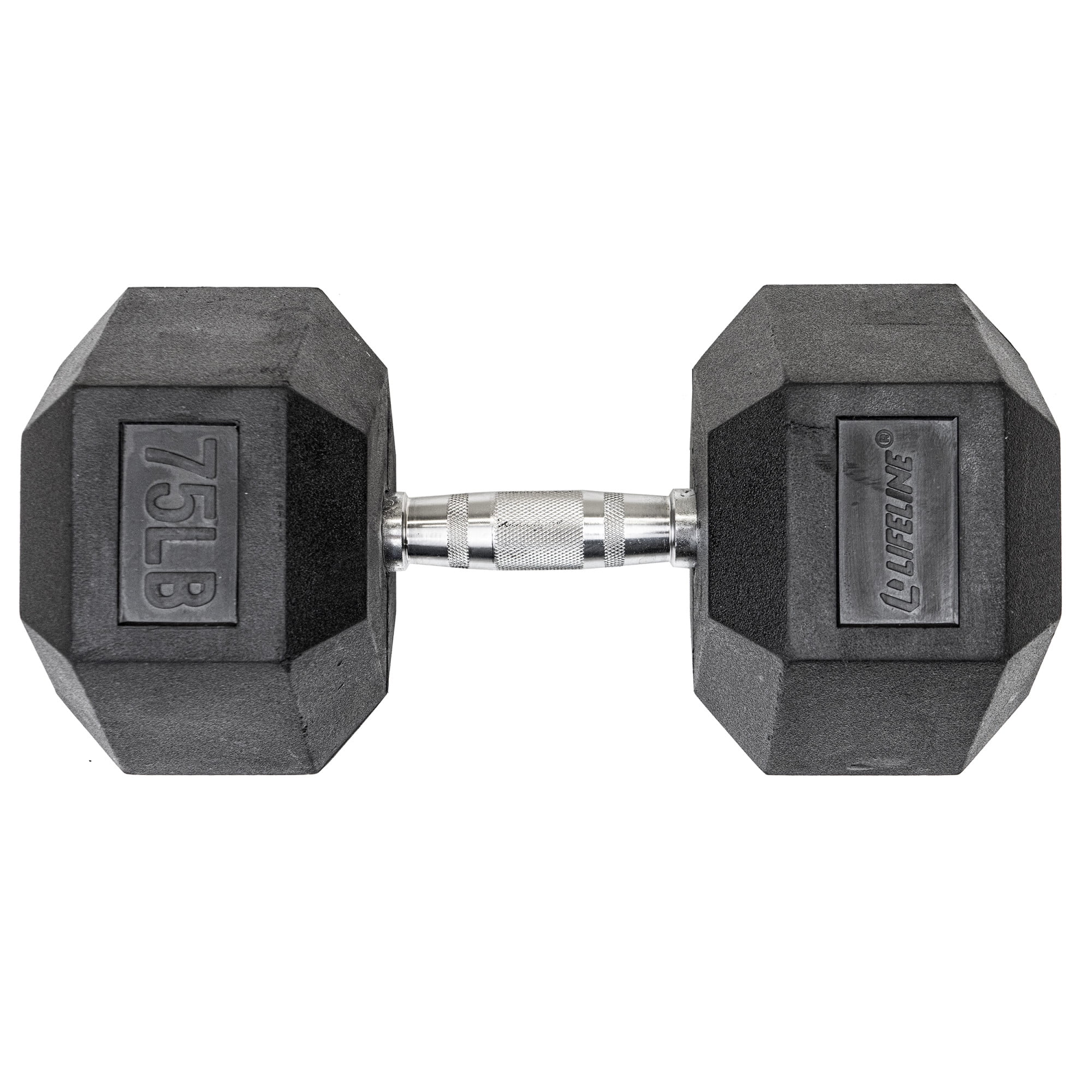 Lifeline Fitness Premium Rubber Hex Dumbbell, Single, 40 lbs - Womvr