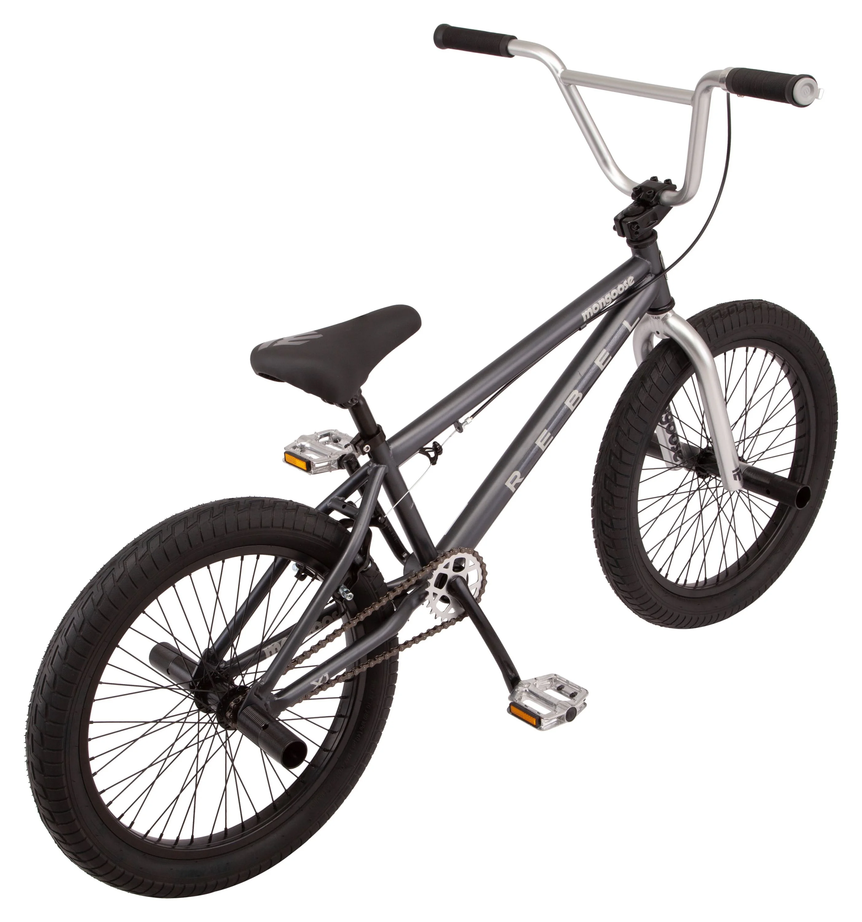Mongoose Rebel X1 BMX Bike, 20in. Wheels, Boys/Girls, Gray - Womvr
