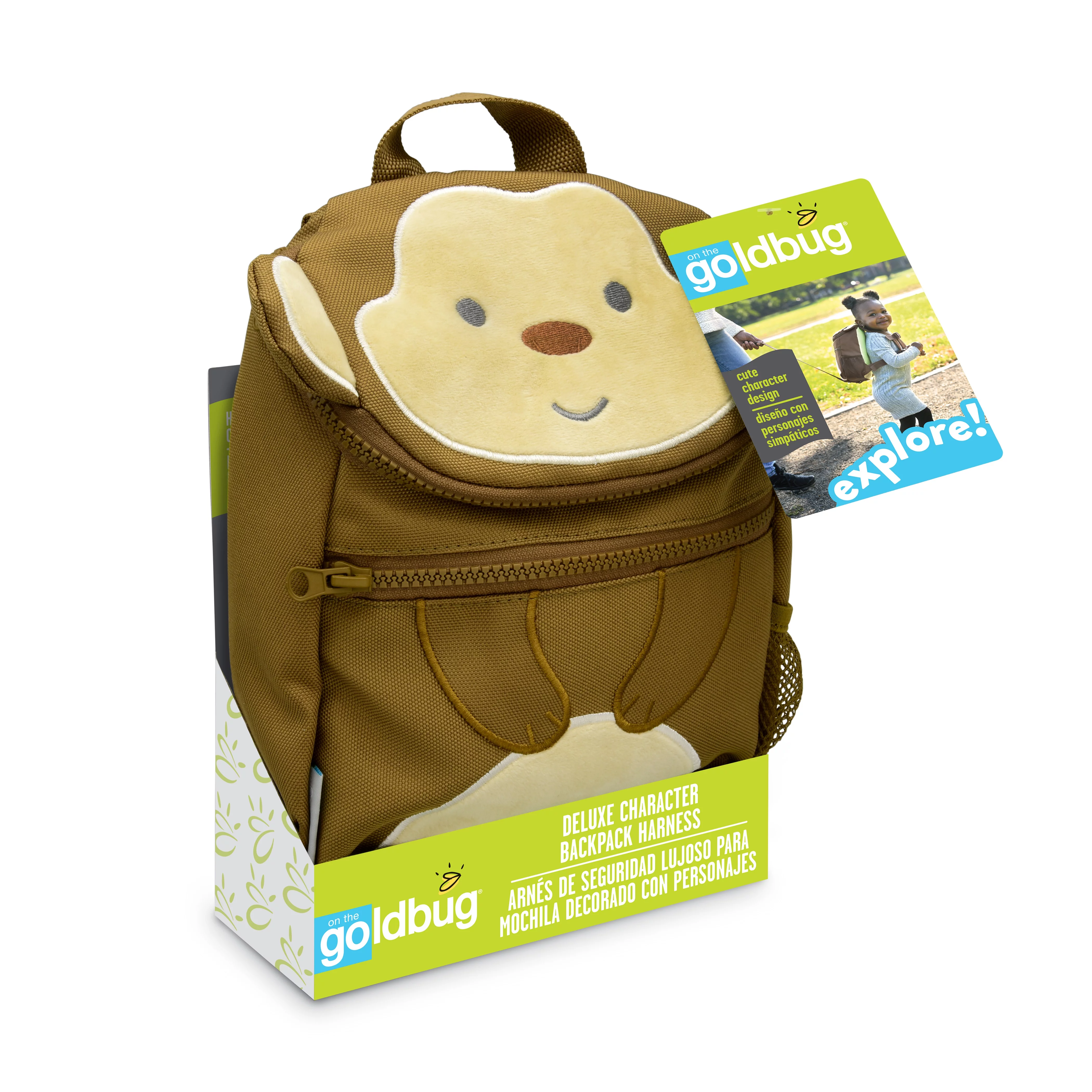 On the Goldbug Harness Backpack Monkey Character - Womvr