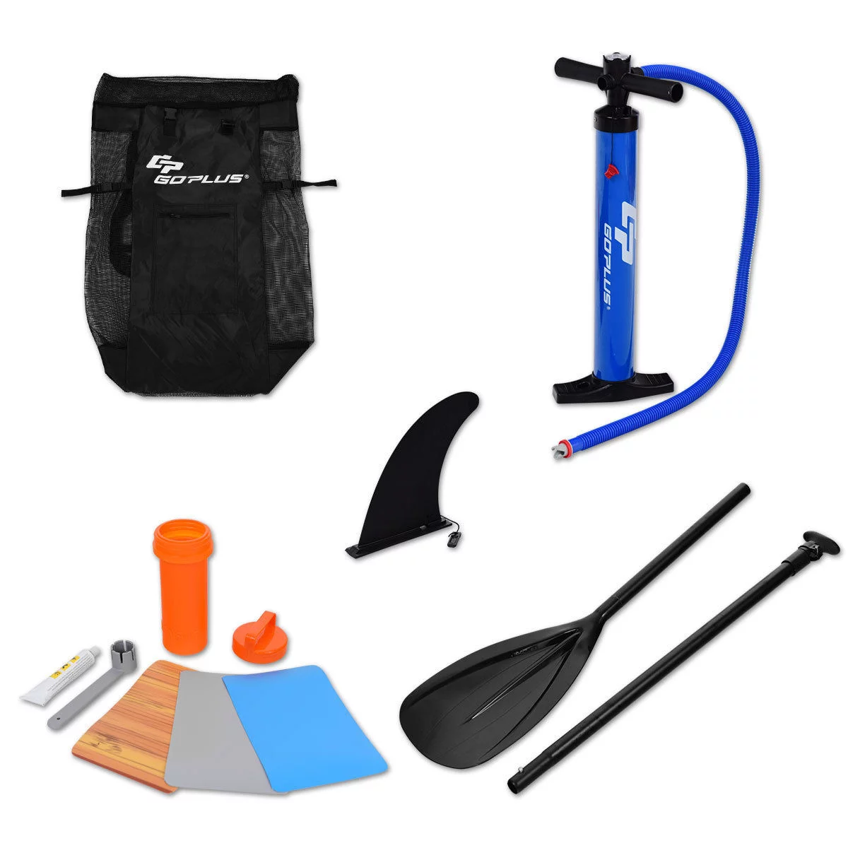 Costway 10' Inflatable Stand up Paddle Board Surfboard SUP W/ Bag Adjustable Paddle Fin - Womvr