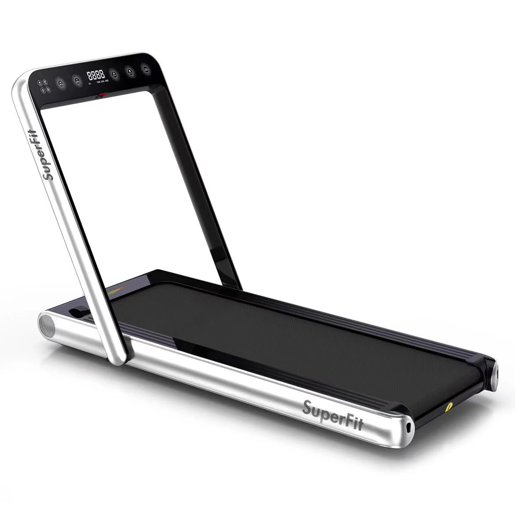 SuperFit 4.75HP 2 In 1 Folding Treadmill W/Remote APP Control White - Womvr