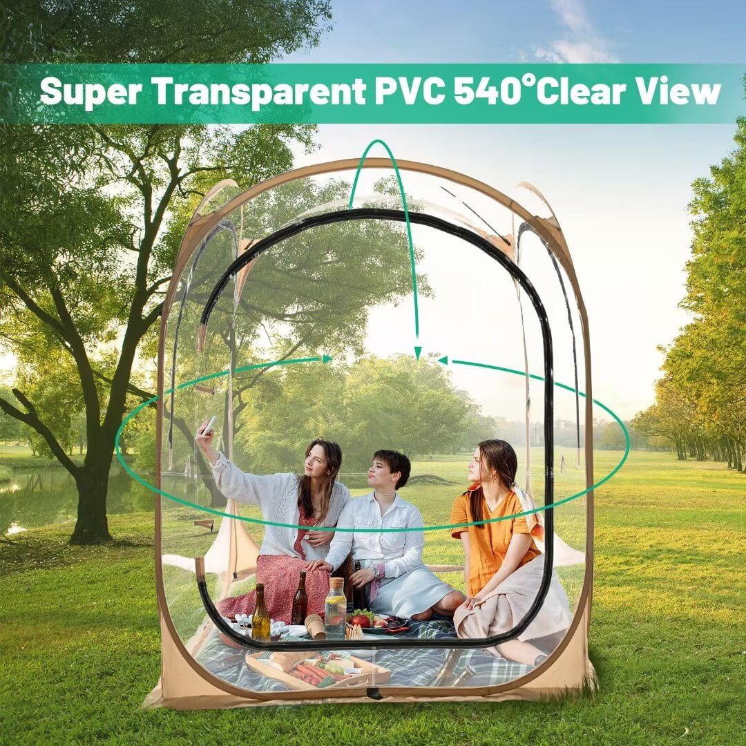 Docred Sports Tent, Weather Pop Up Shelter Bubble Tent clear tent Up to 3 People - Womvr