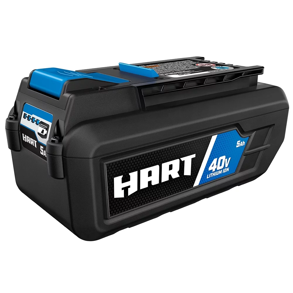 HART 40-Volt 20-inch Self-Propelled Battery-Powered Brushless Mower Kit, (1) 6.0Ah Lithium-Ion Battery - Womvr