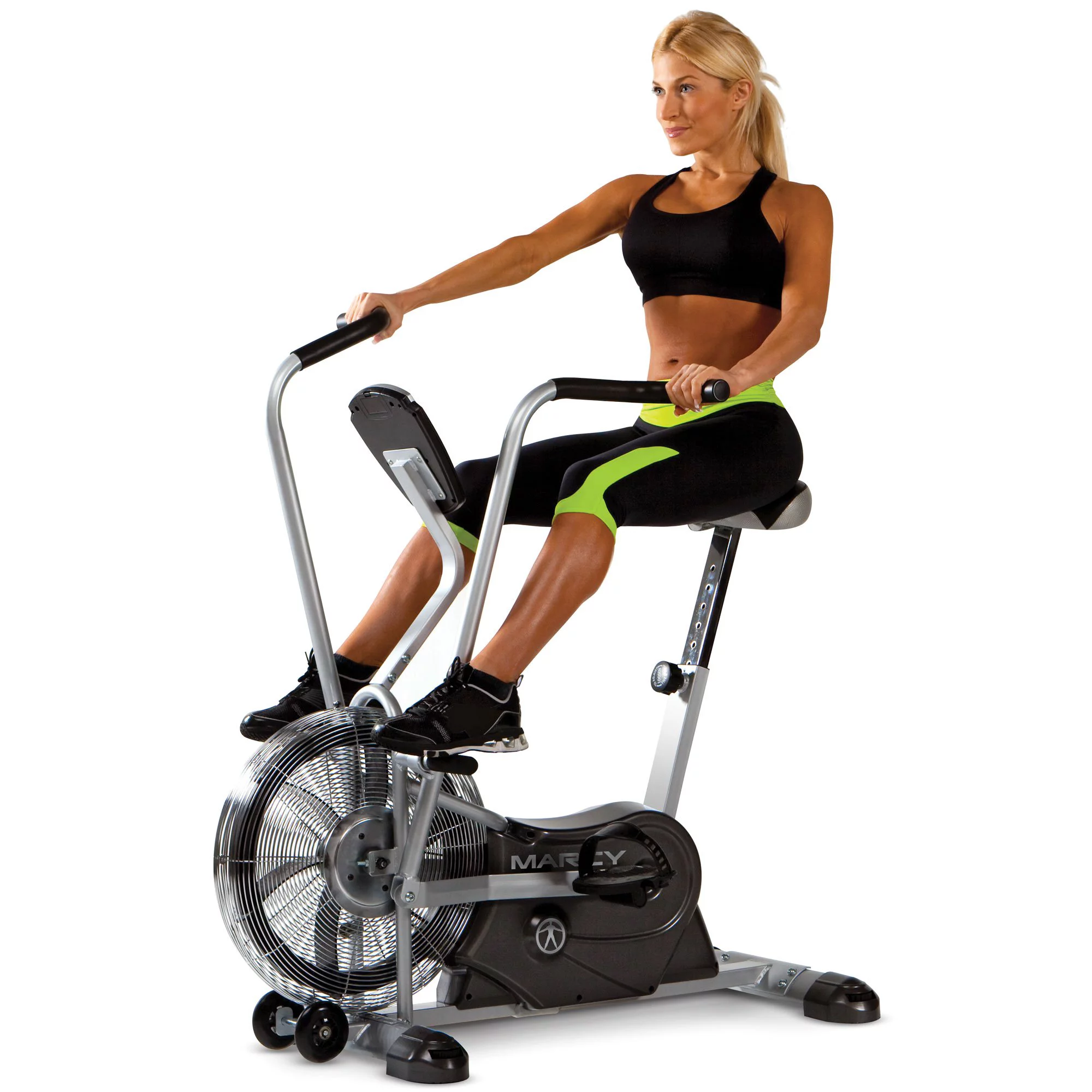 Marcy Air Cardio Fitness Training Equipment Fan Workout Bike with Exercise Arms AIR-1 - Womvr