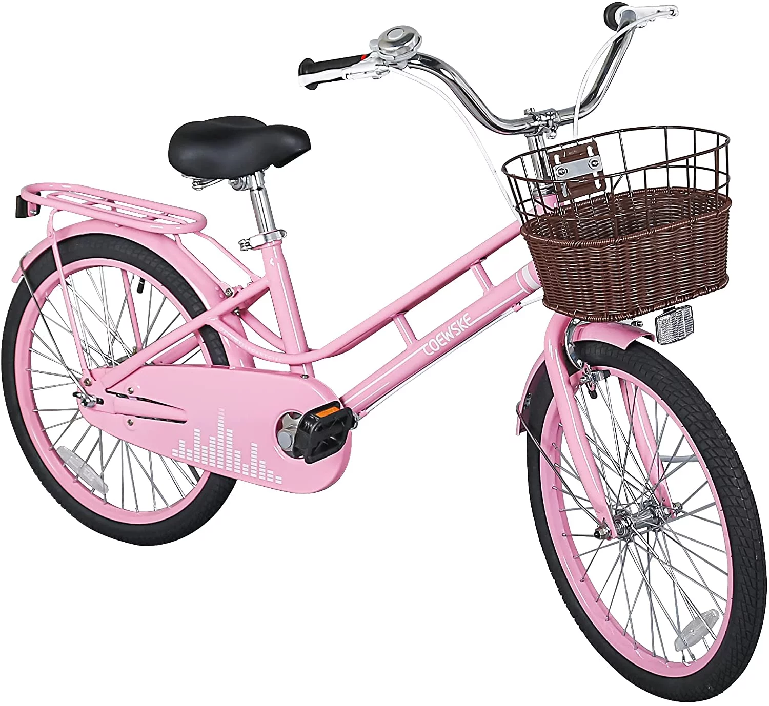 Coewske Kids Bike 20 inch Boys Girls Bicycle with Hand Brake and Kickstand, Pink - Womvr