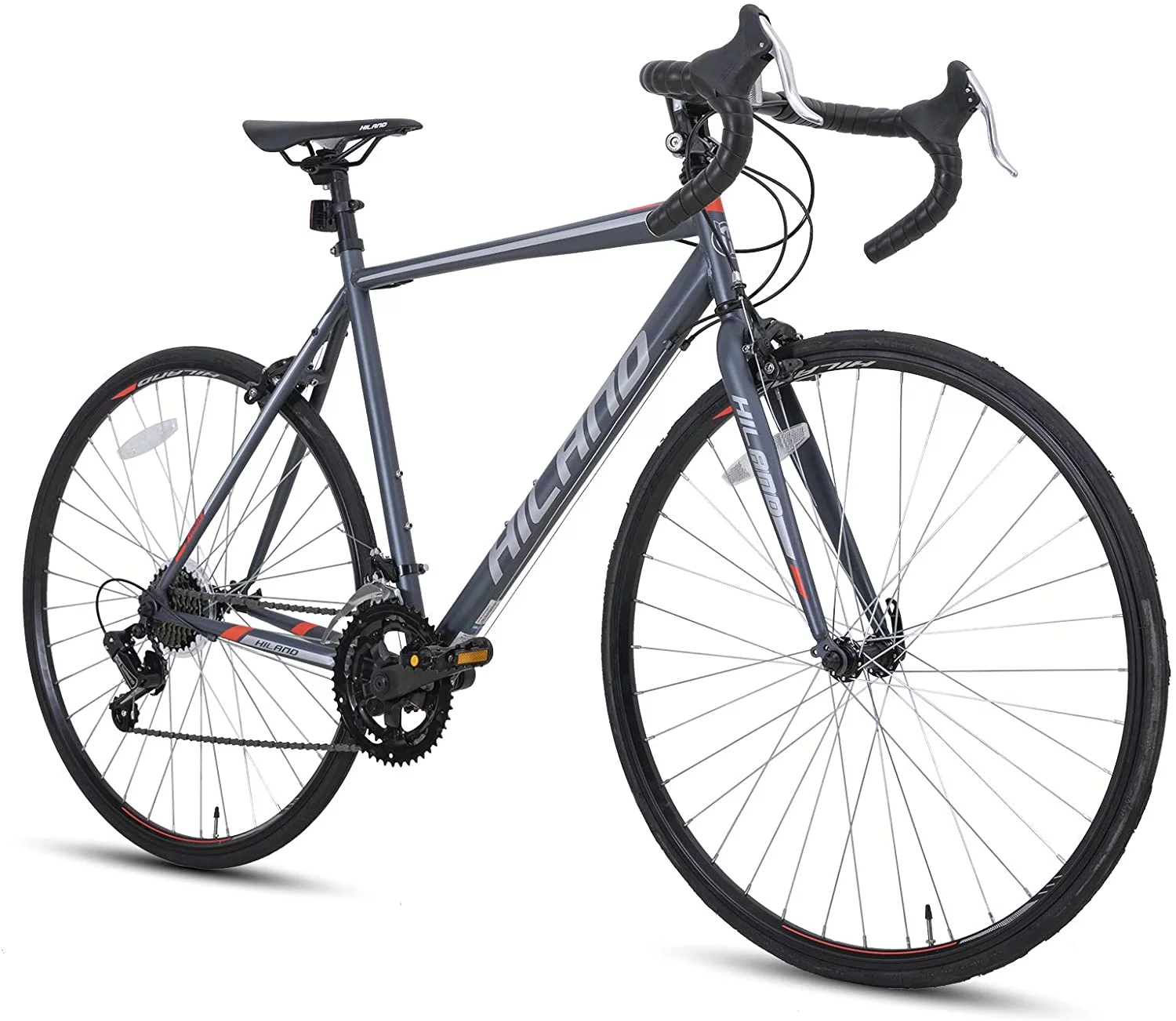 Hiland Road Bike Hybrid Bike Aluminum Frame 700C 14 speeds with V-Brakes - Womvr