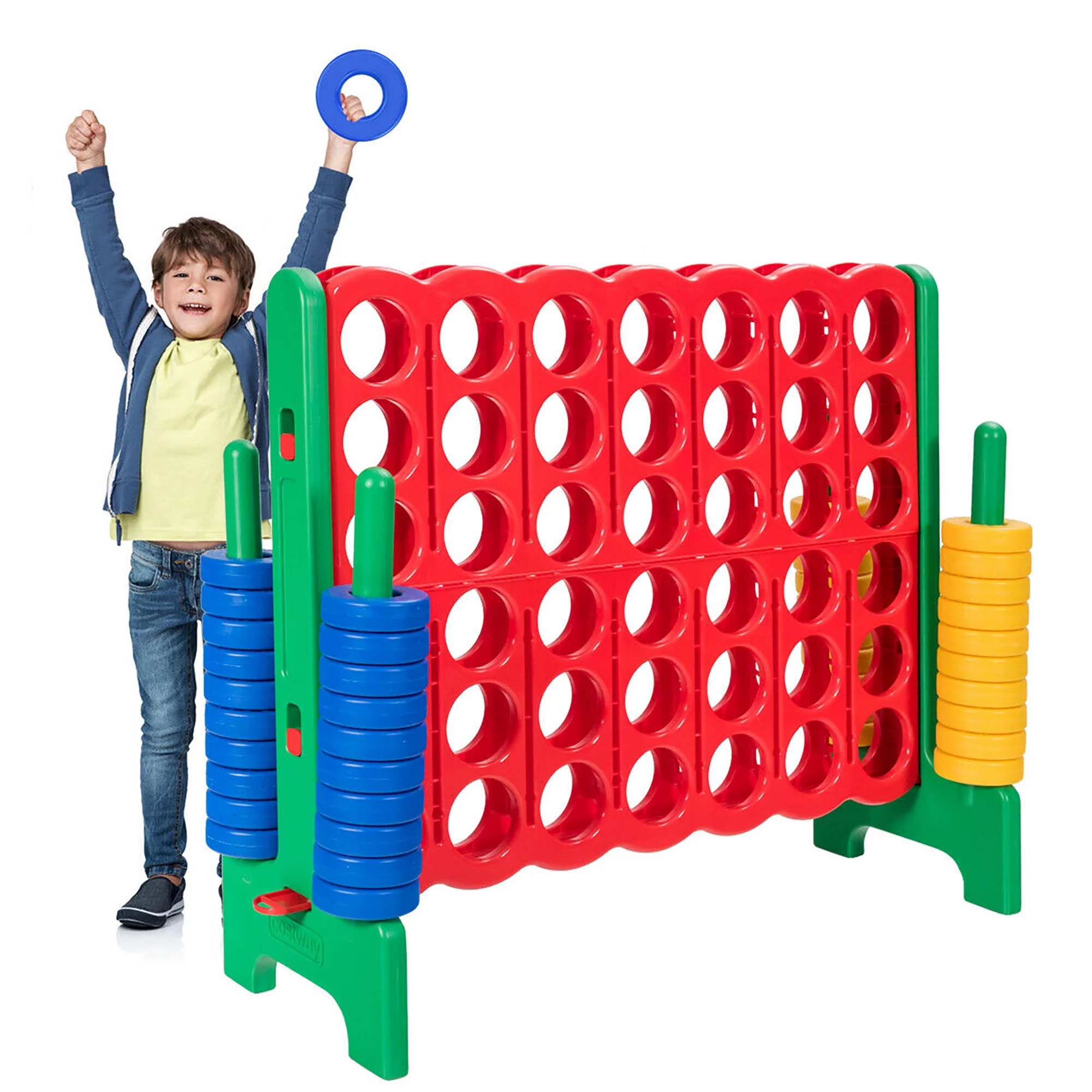 Costway Jumbo 4-to-Score 4 in A Row Giant Game Set Kids Adults Family Fun - Womvr