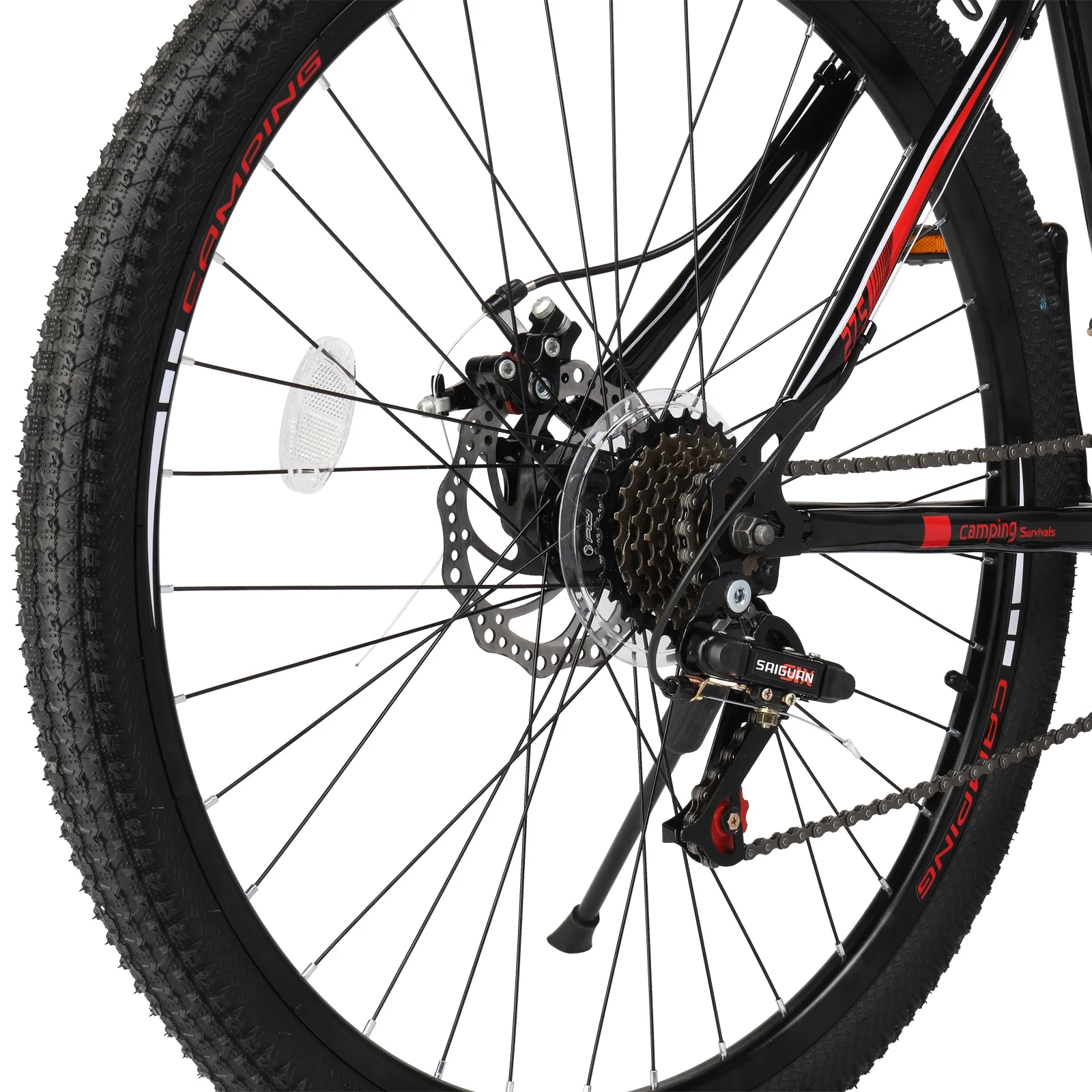 UBesGoo 27.5in Mountain Bike 21 Speed for Adult with Disc Brakes & Suspension, Black - Womvr