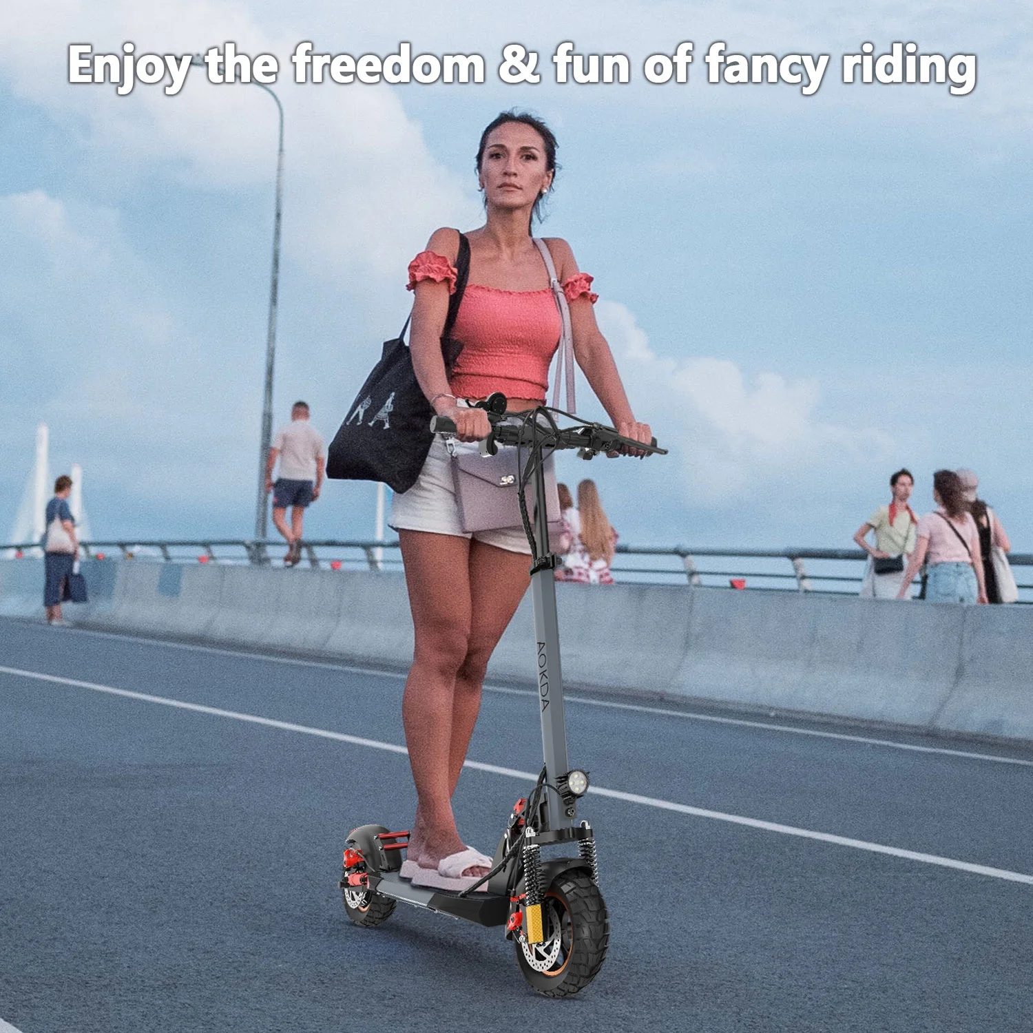 Electric Scooter 28 mph & 25 Miles 700W Kick Scooter, 10