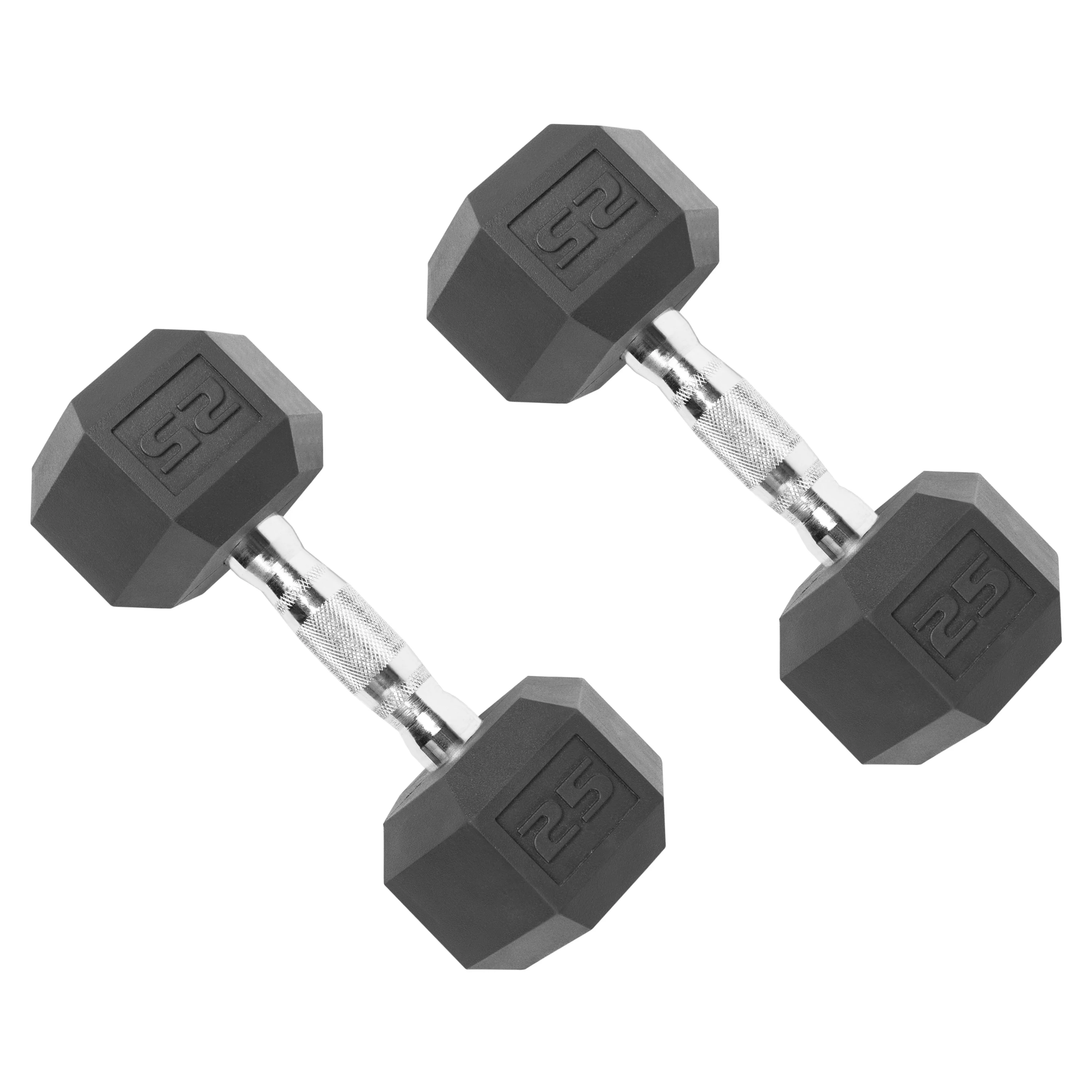 CAP 150 lb Coated Rubber Hex Dumbbell Weight Set with A-Frame Rack, Black - Womvr
