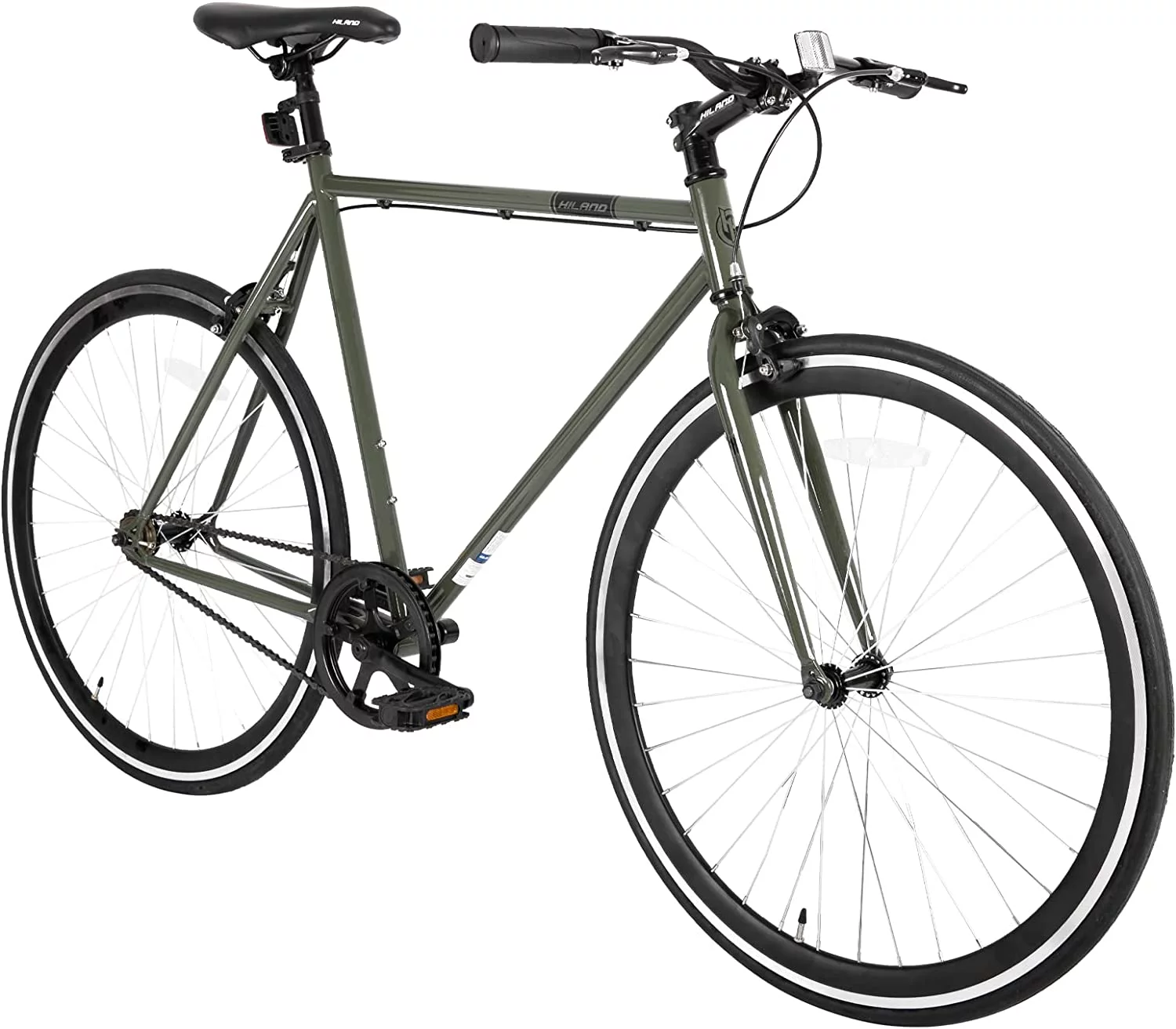 Hiland Road Bike, Single Speed Fixed Gear Bike with 700C Wheels, Commuter Bikes for Mens Womens Adult - Womvr