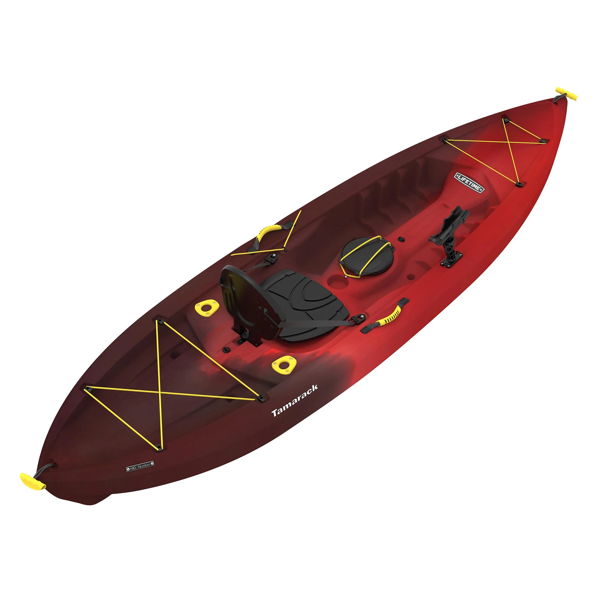 Lifetime Tamarack Angler 10 ft Fishing Kayak, Volcano Fusion w/Yellow (91340) - Womvr