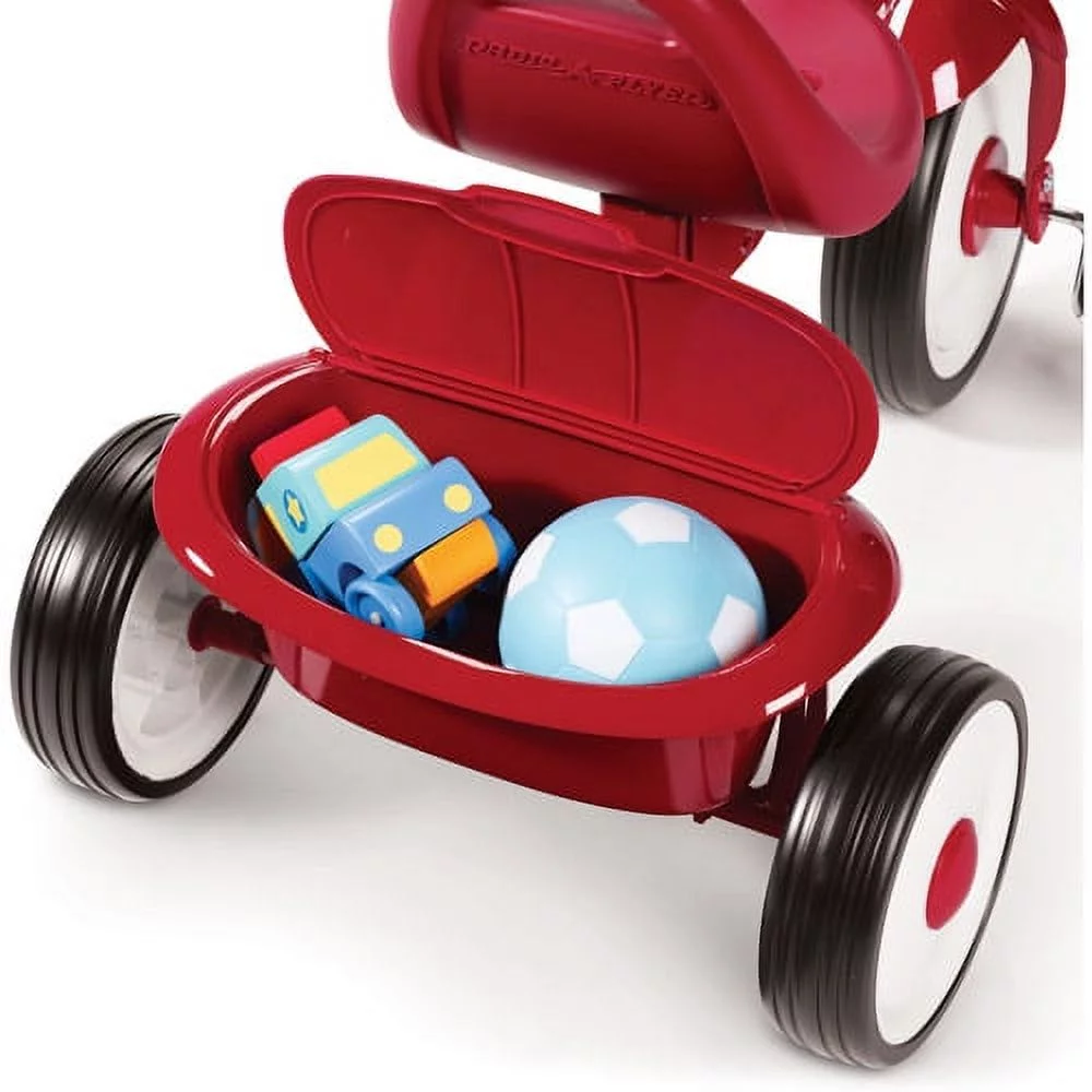 Radio Flyer Ready to Ride Folding Trike Fully Assembled, Red, Boys and Girls Toddler Tricycle - Womvr