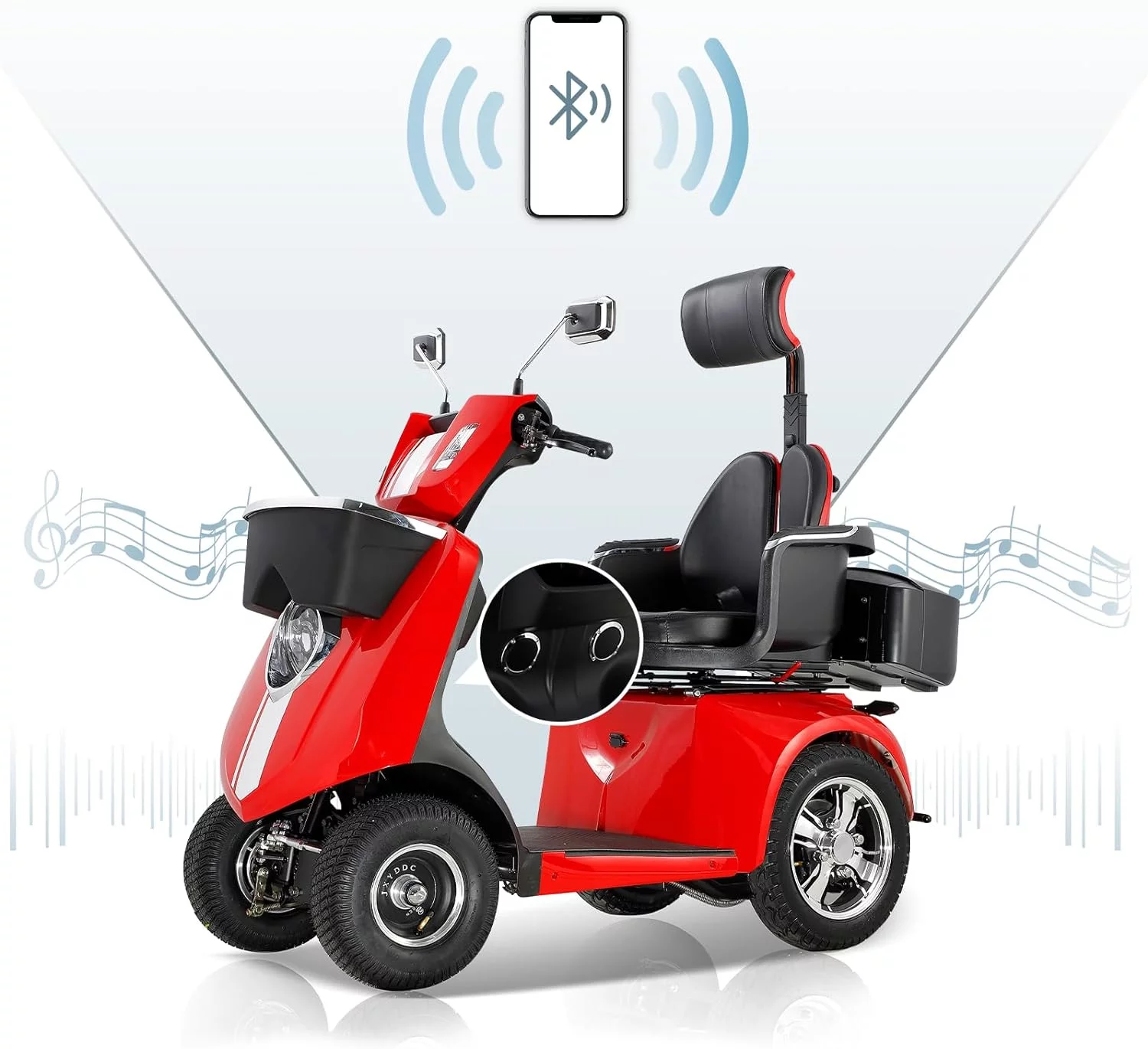 Heavy duty 4 wheel adult mobility Scooter Senior Medical Electric Mobility Scooter 800W Mobility scooter 500 lb capacity. - Womvr