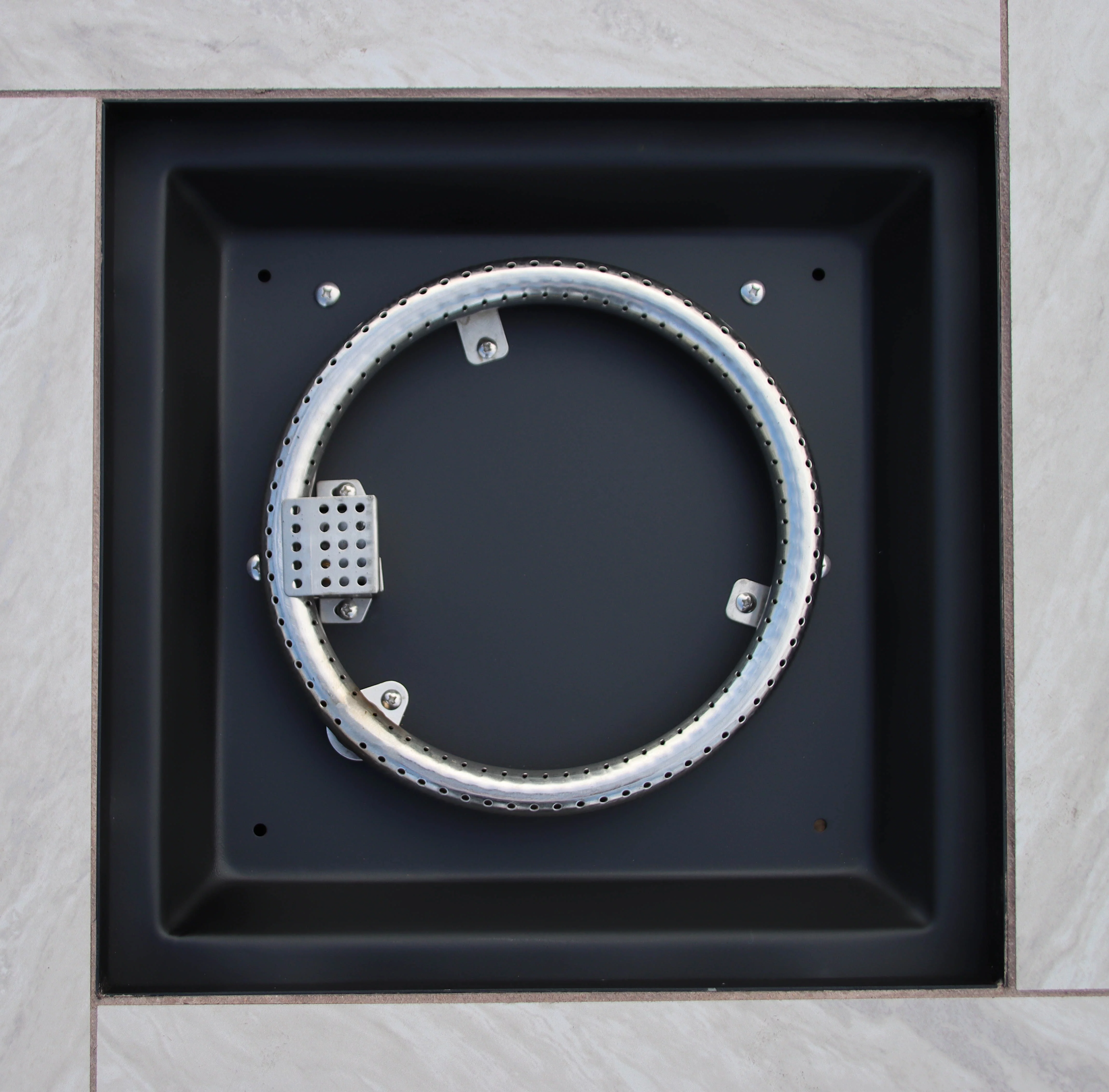 Better Homes & Gardens River Oaks 30��  Square Tile Top Gas Fire Pit Table with 50,000 BTU - Womvr