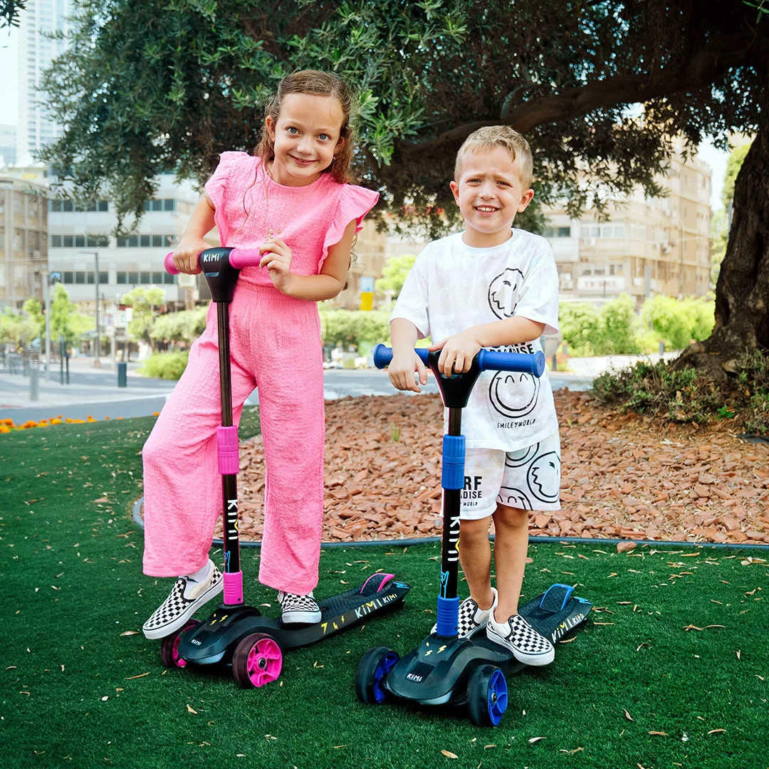Kimi Kids 3-Wheel Electric Scooter, Ages 2-9, 5Mph, Lights, 10 Miles Range - Womvr