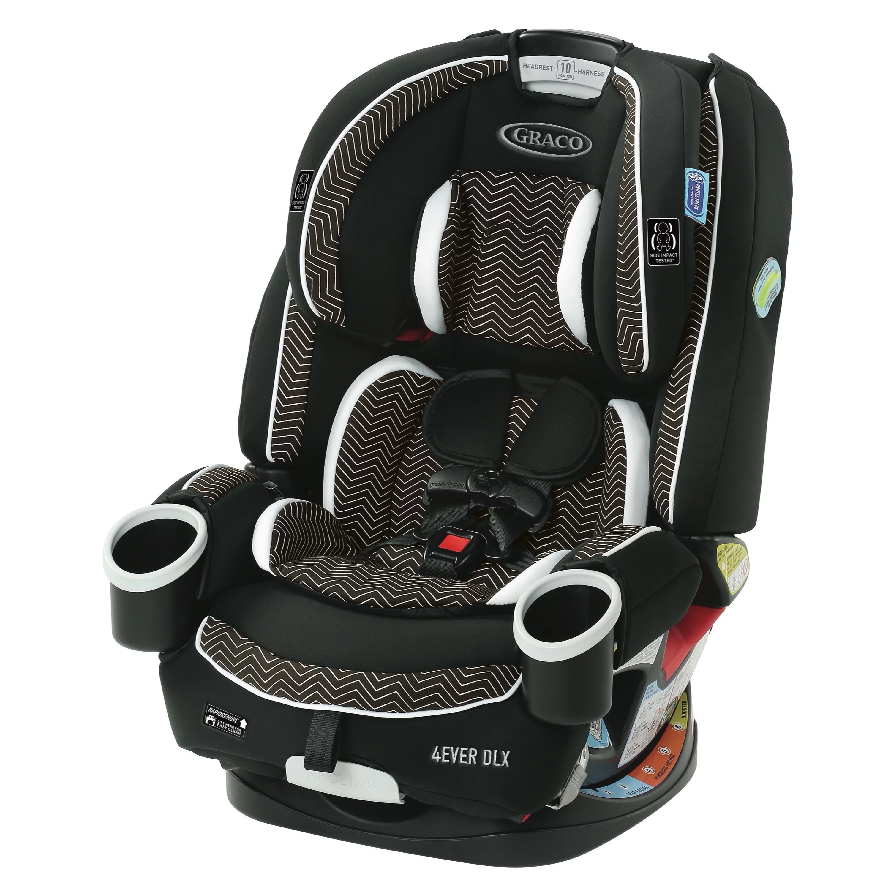 Graco 4Ever DLX 4-in-1 Convertible Car Seat, Zagg Black Waves - Womvr