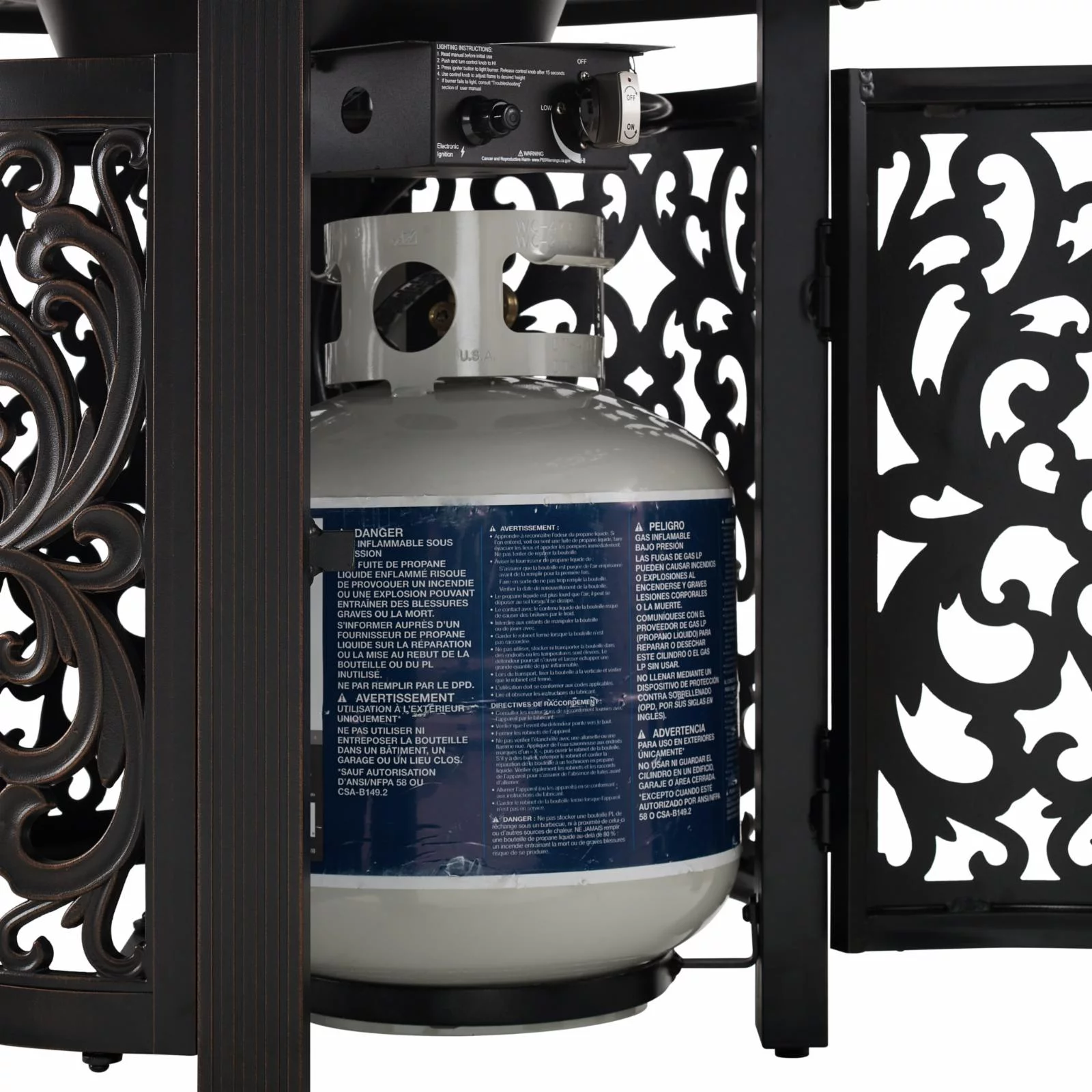 Fire Sense Jackson Round Aluminum Propane Fire Pit - Womvr