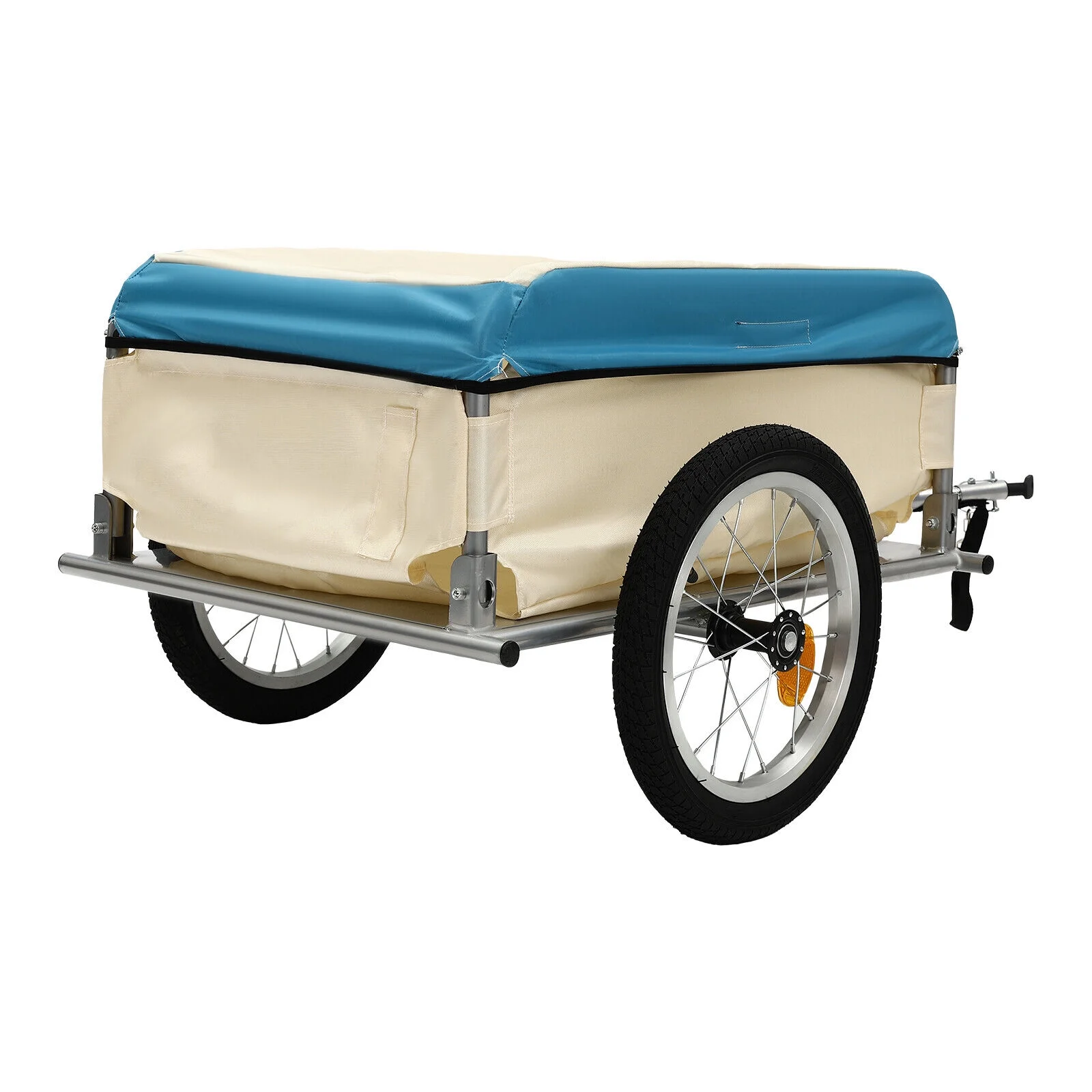 Bike Cargo Trailer with Universal Bicycle Coupler Foldable Bicycle Cart Wagon 50kg - Womvr