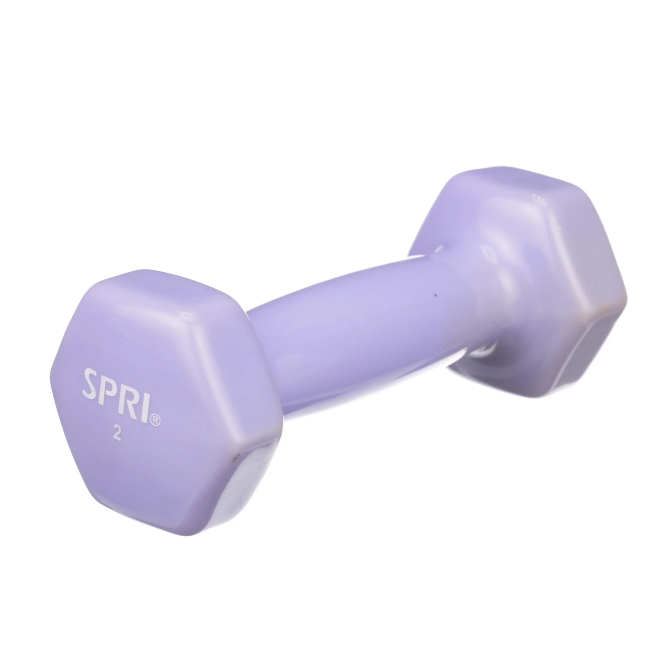 SPRI Deluxe Vinyl Dumbbells, 15 lb Pair, Grey - Womvr