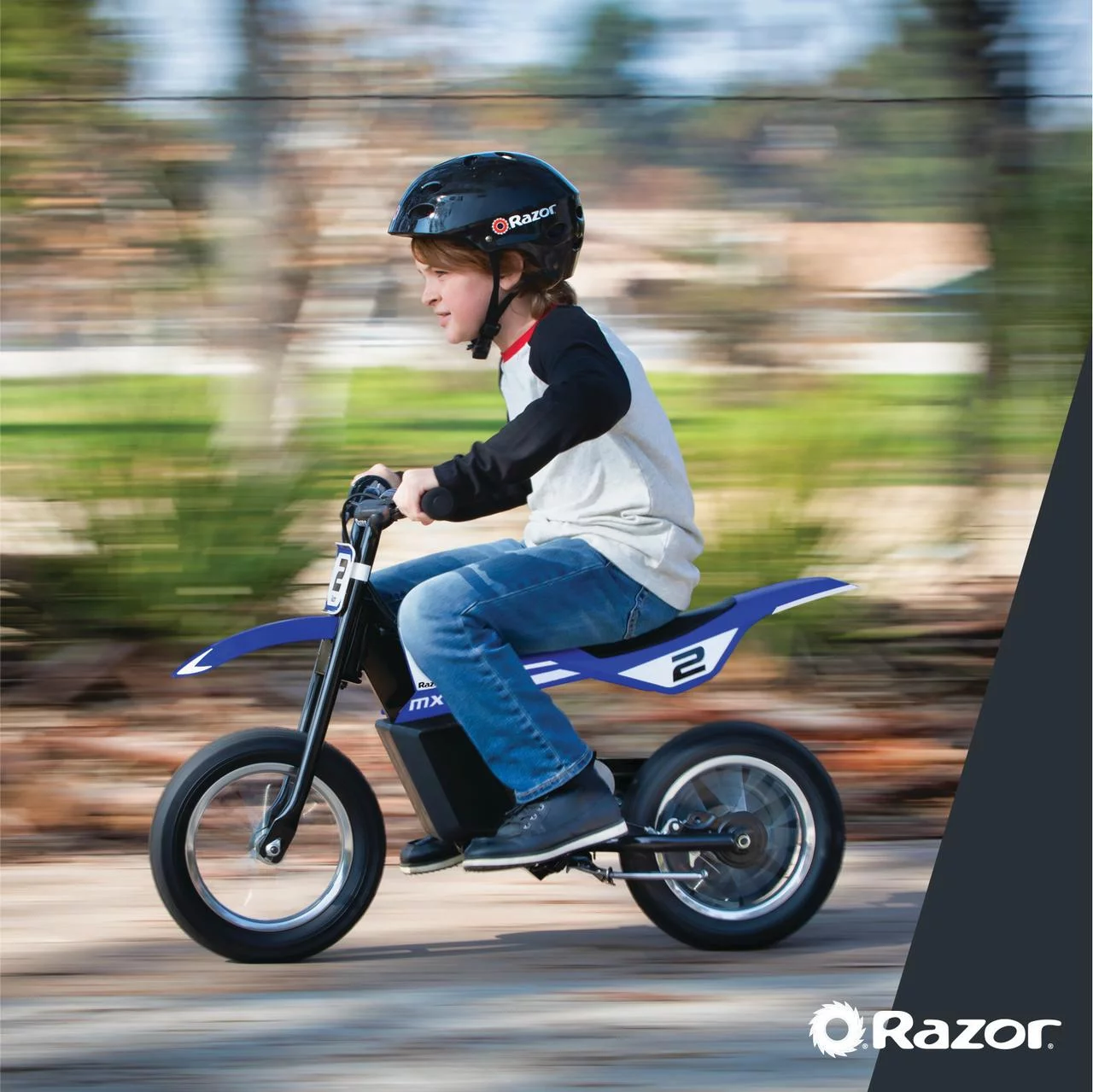 Razor Miniature Dirt Rocket MX125 Electric-Powered Dirt Bike - Black with Decal Included, Recommended For Kids 7+ Between 40 and 80 lbs - Womvr