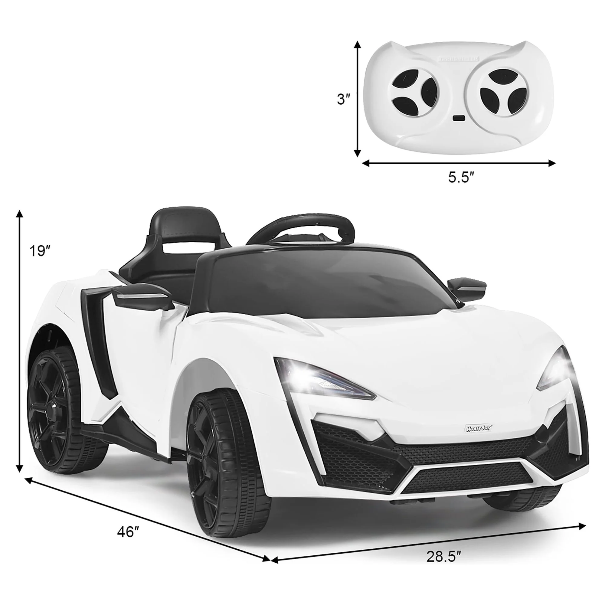 Costway 12V Kids Ride On Car 2.4G RC Electric Vehicle w/ Lights MP3 Openable Doors Pink - Womvr