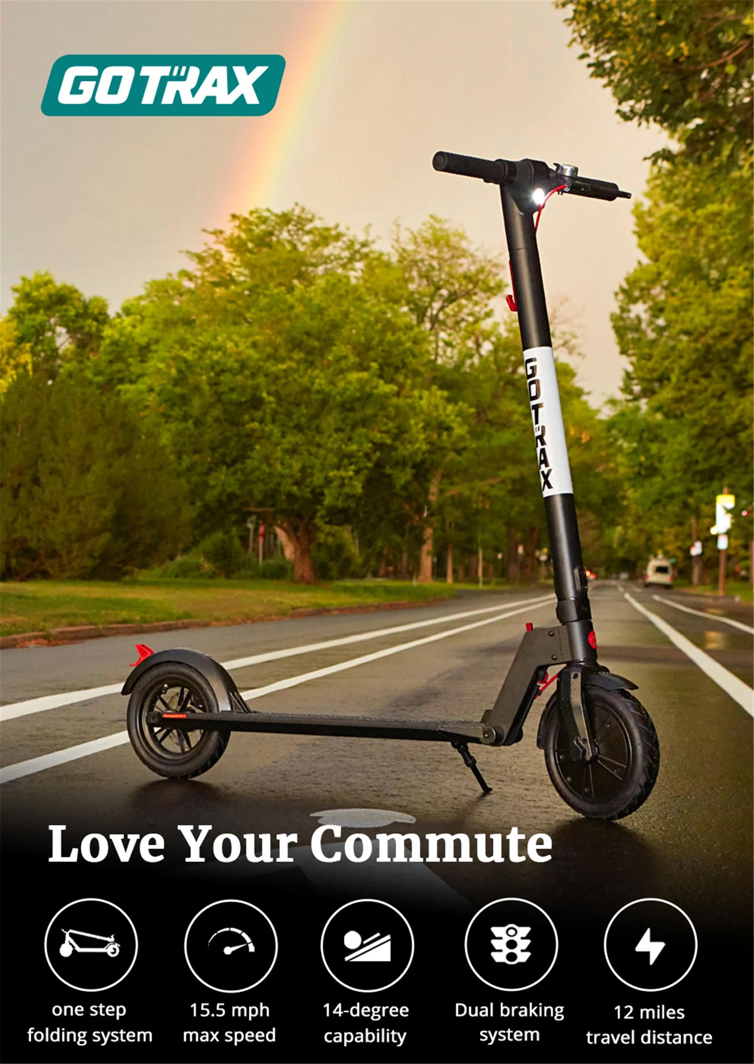 GOTRAX Rival Adult Electric Scooter, 8.5